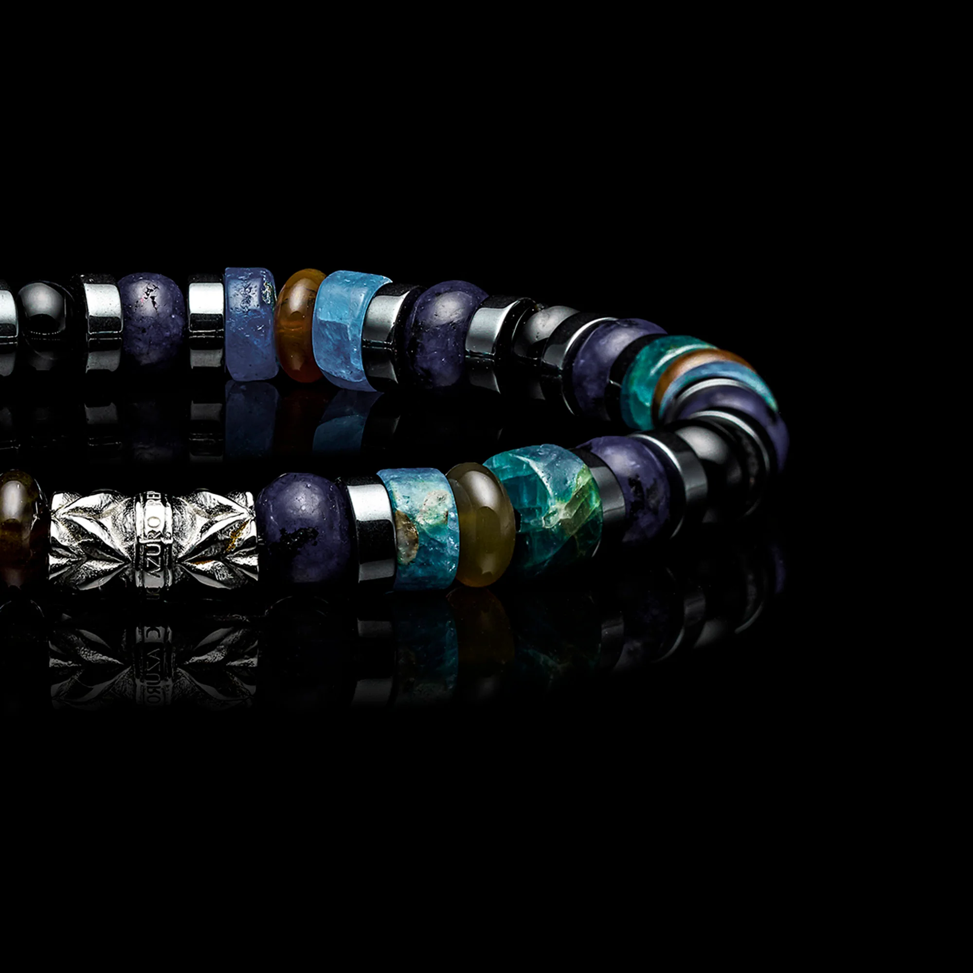 Abyss | Lapis, Onyx Beaded Bracelet - Image 2
