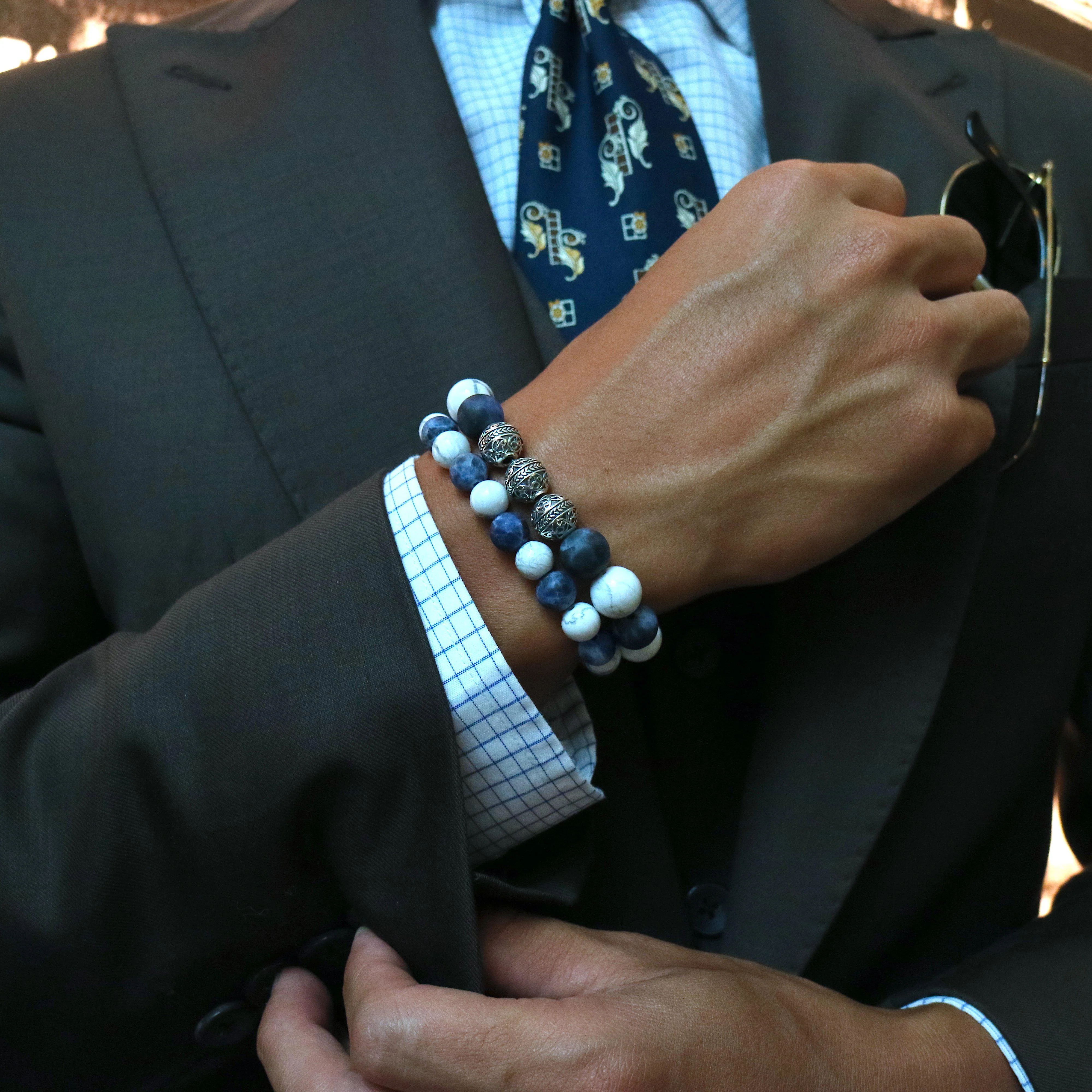 Aciers | Classic Silver Beaded Bracelet - Image 2
