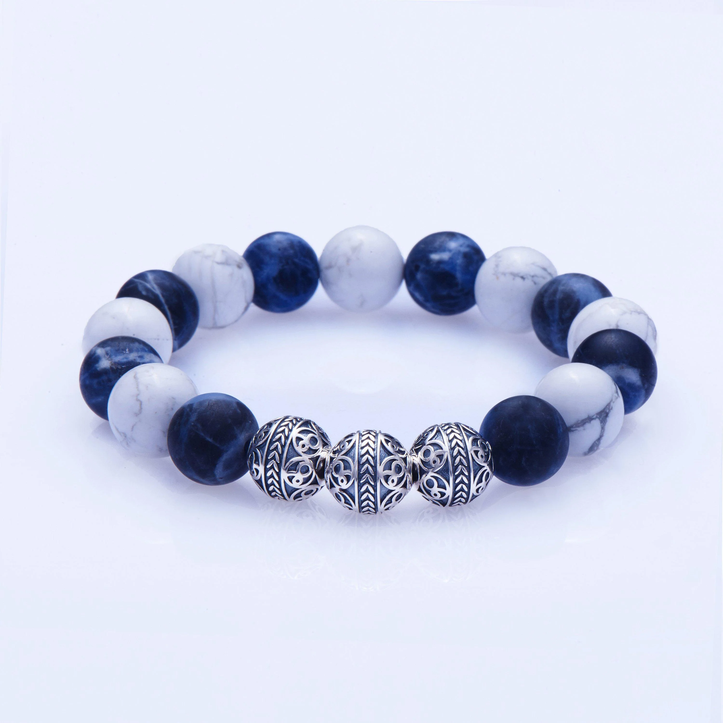 Aciers | Classic Silver Beaded Bracelet - Image 7