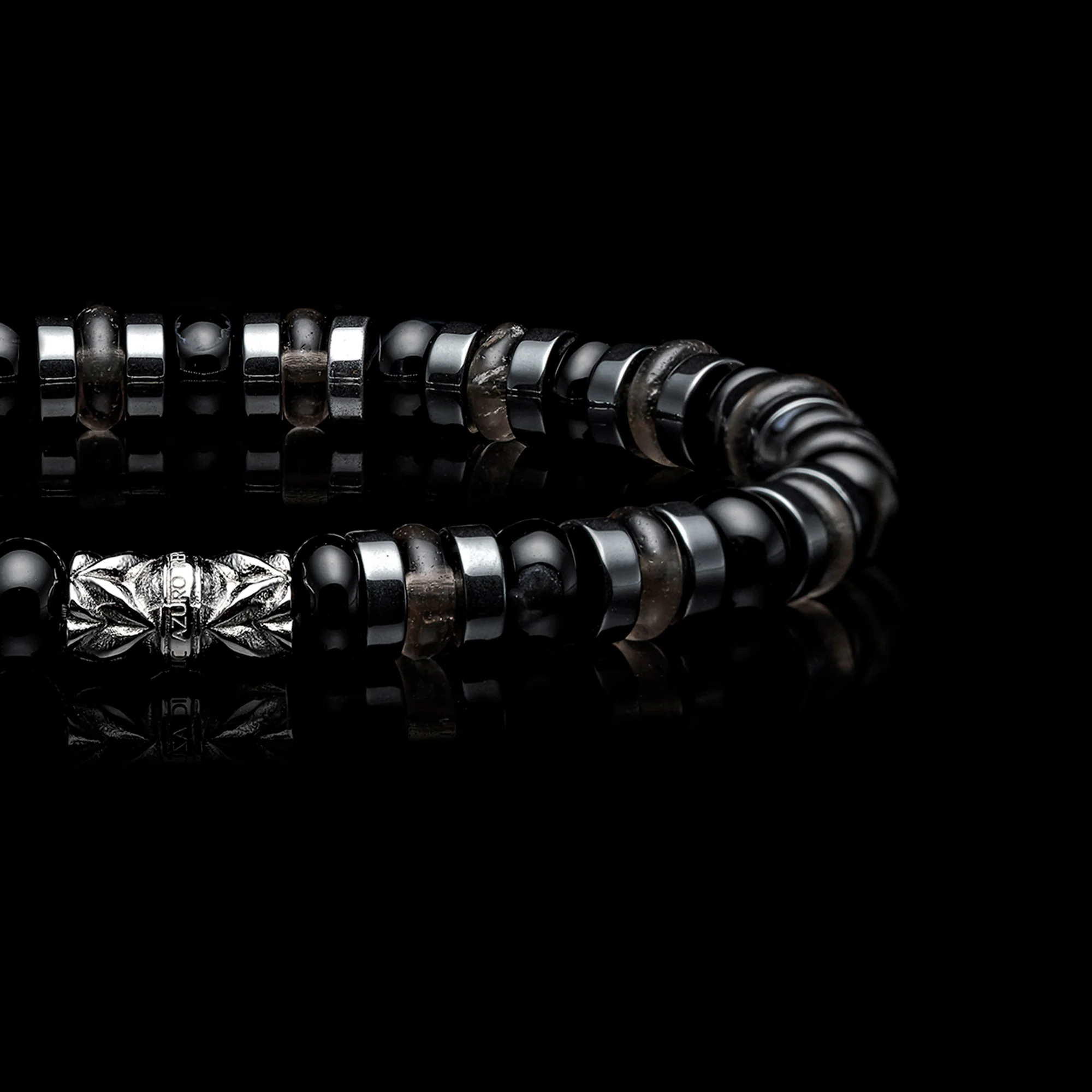 Adelaide | Onyx, Quartz Beaded Bracelet - Image 2