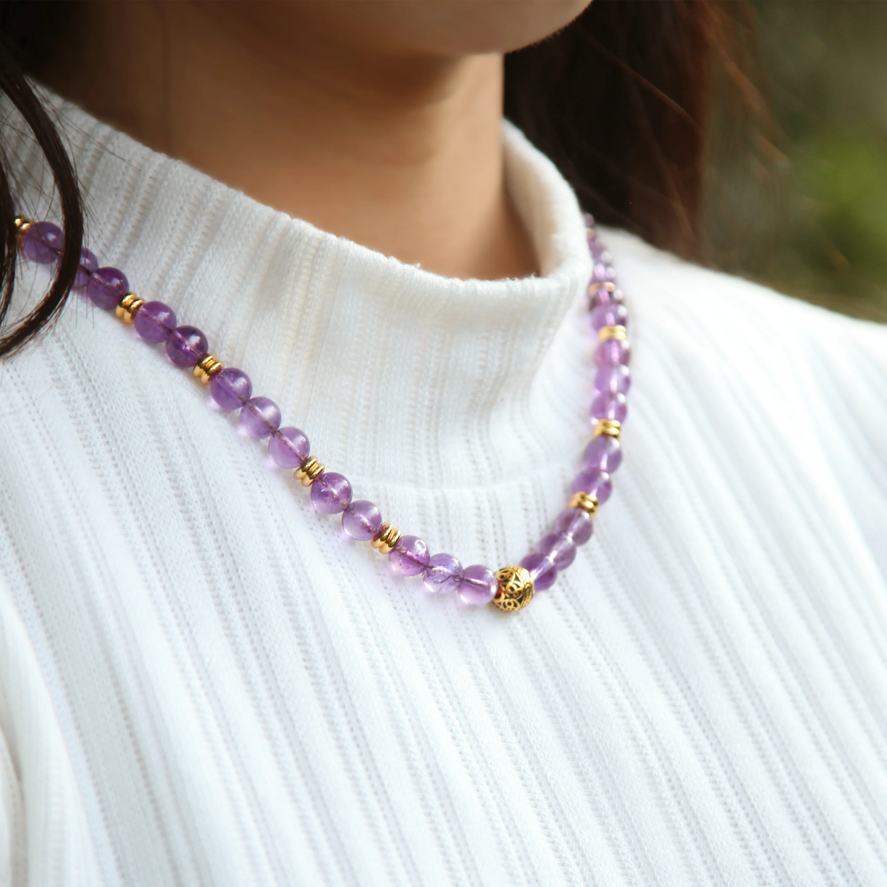 Amethyst Crystal Necklace - Image 3