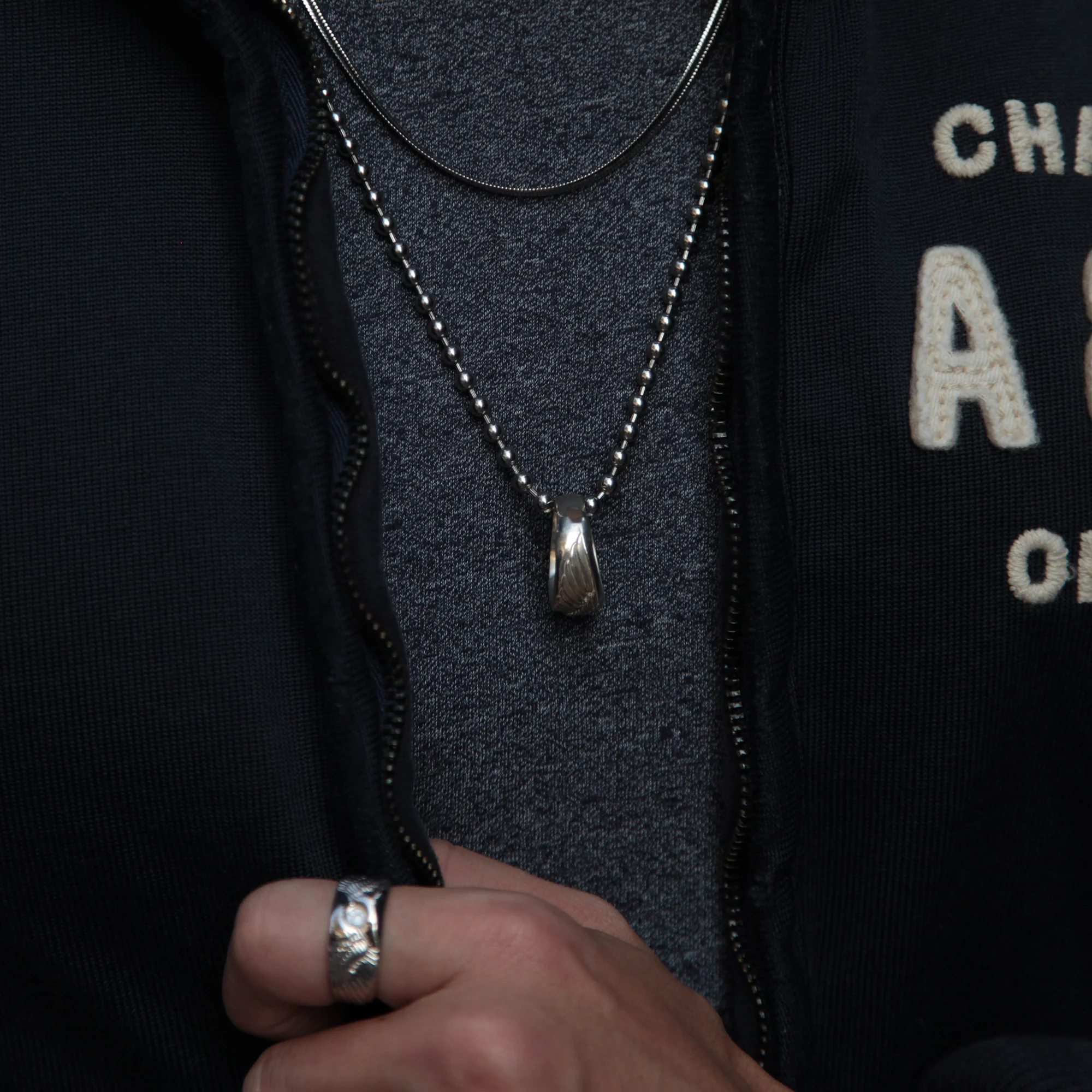 Angel Wing Ring, Ball Chain - Image 2