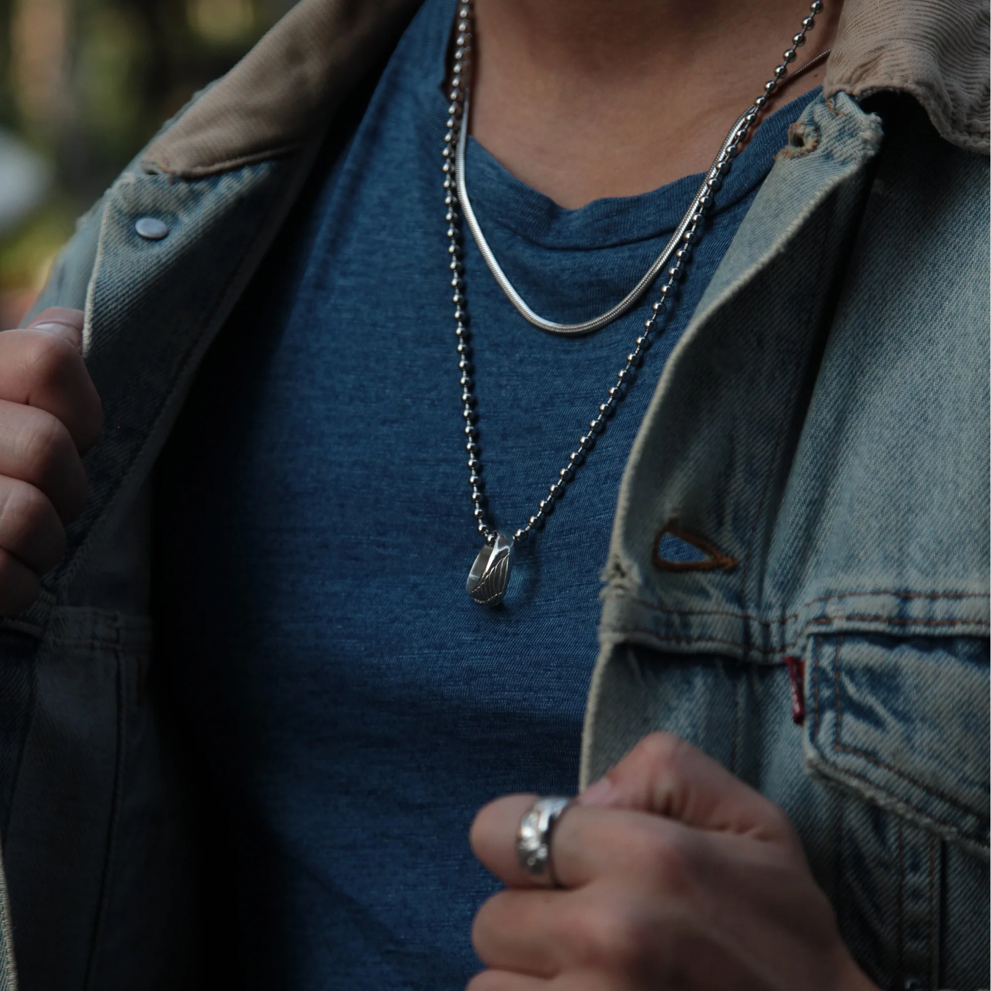 Angel Wing Ring, Ball Chain - Image 3