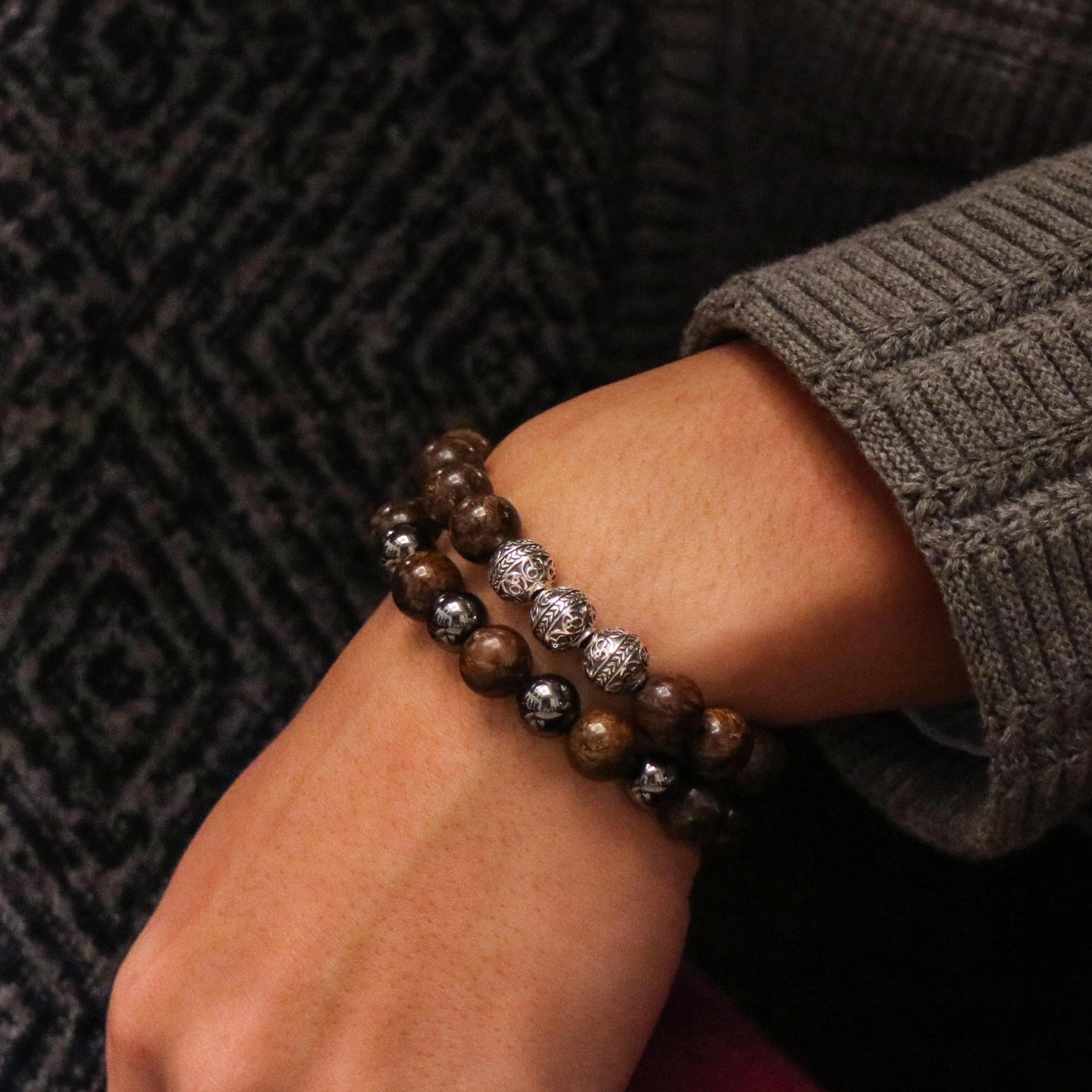 Apollo | Classic Silver Beaded Bracelet - Image 3