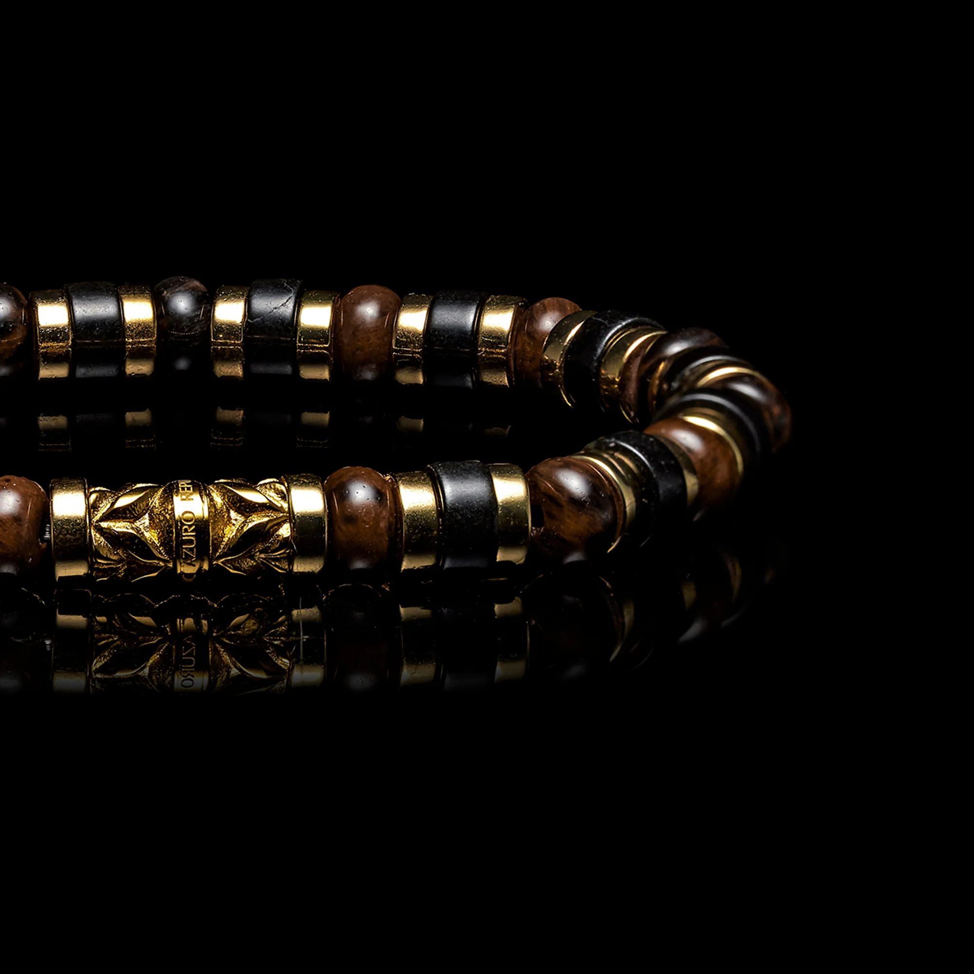 Arabica | Brown Obsidian Beaded Bracelet - Image 2