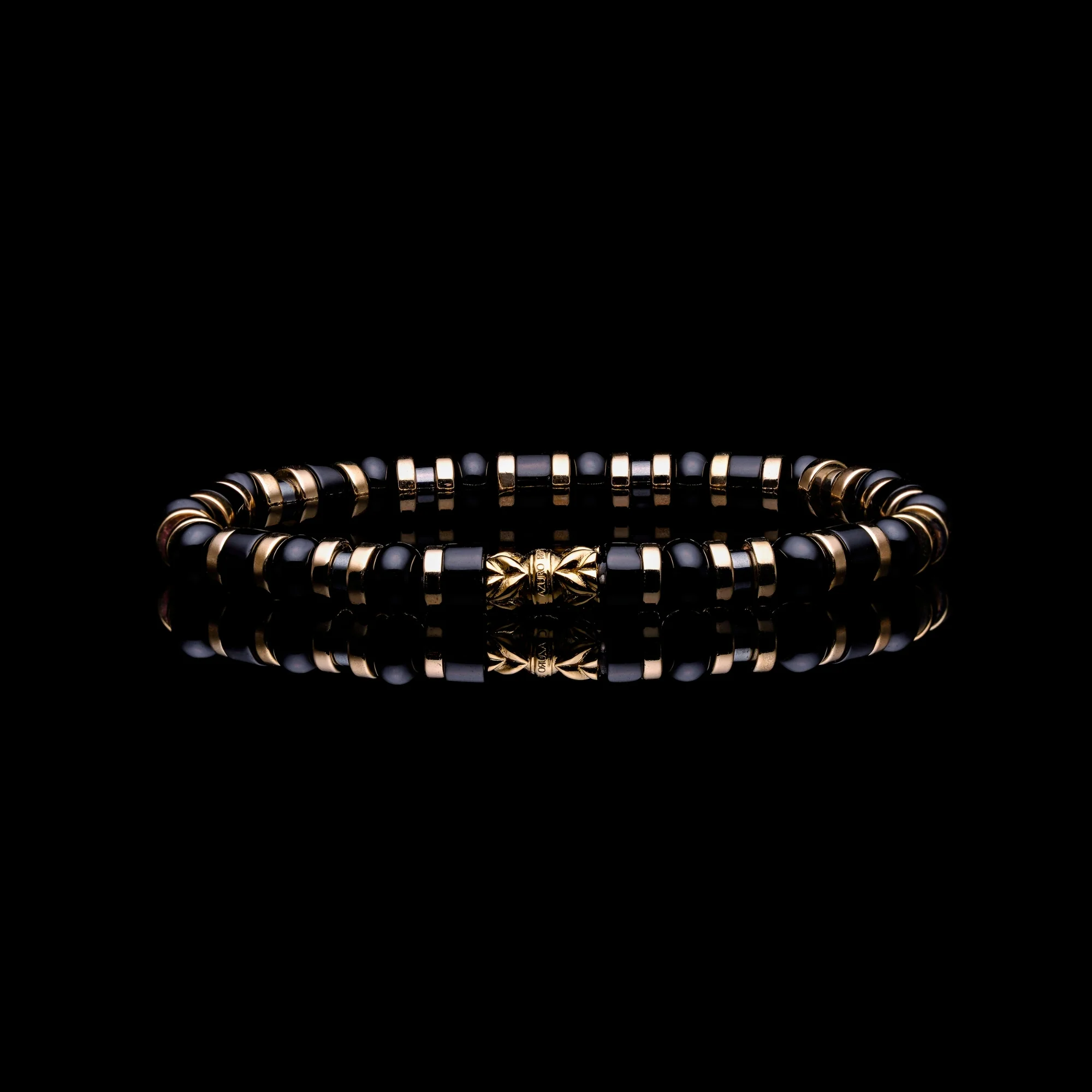 Black Gold II | Onyx, Hematite Beaded Bracelet