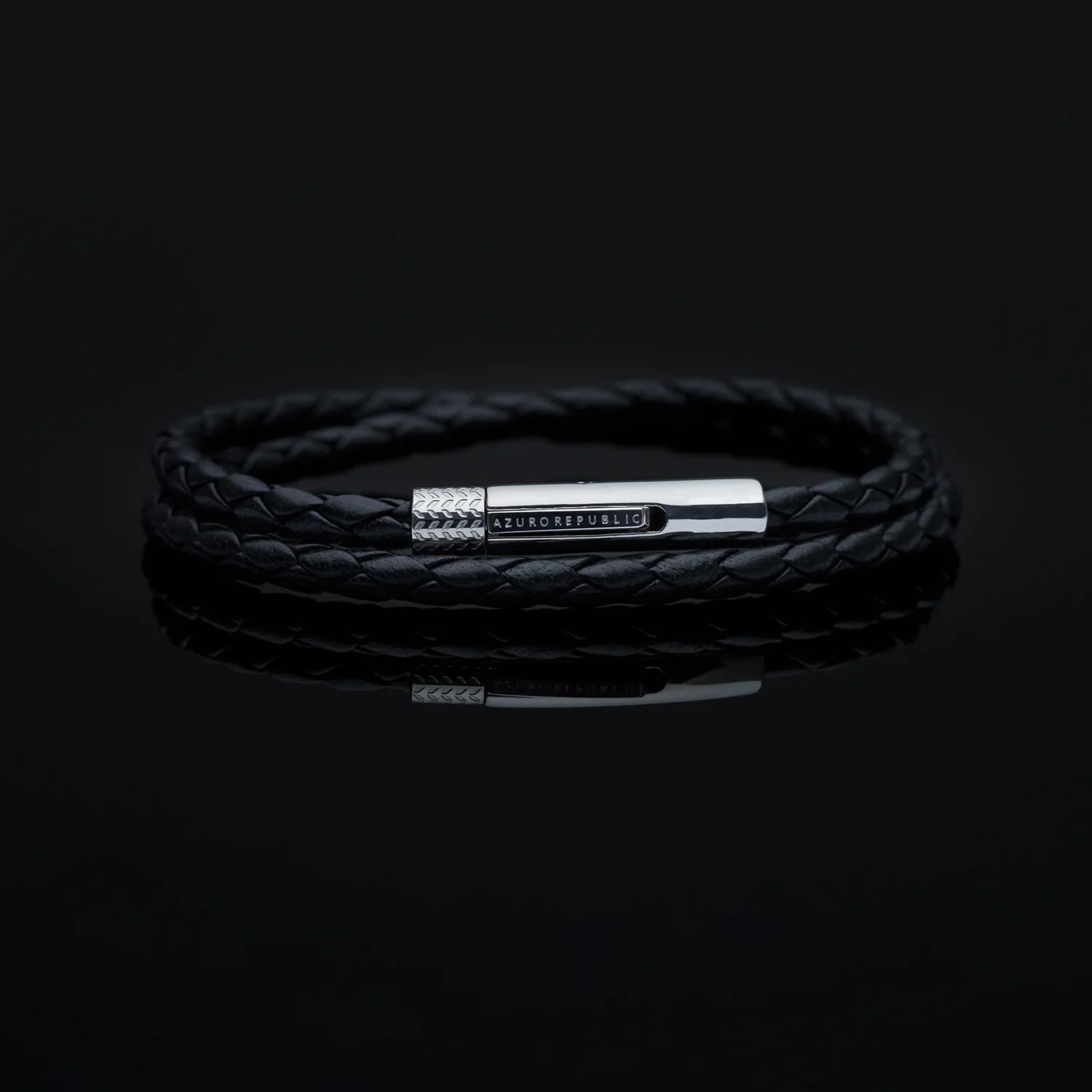 Black Leather Wrap Bracelet