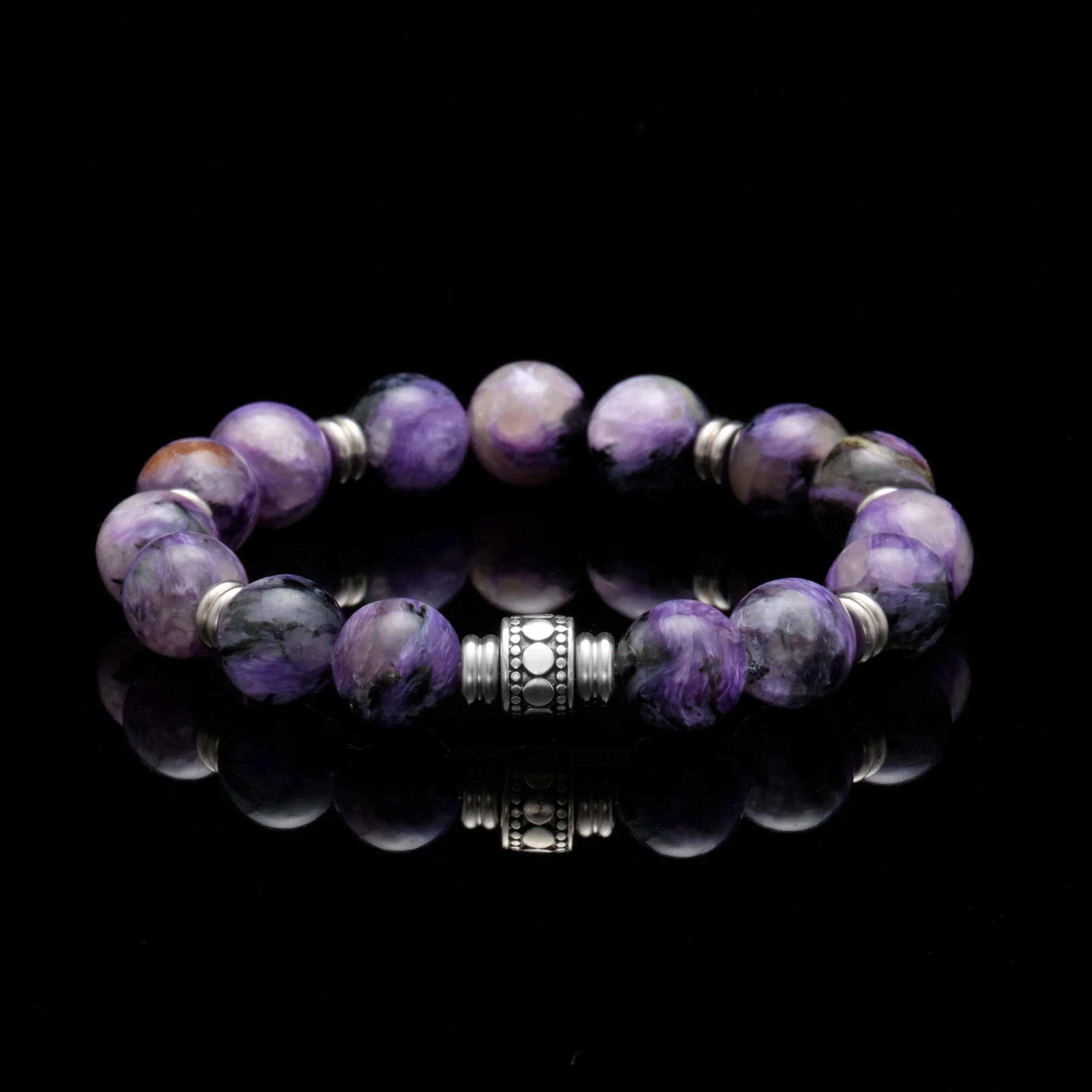 Stainless Steel Spacer Third Eye Chakra Bracelet