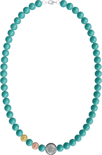 Custom: Beaded Metal Necklack #bdsgxn3g