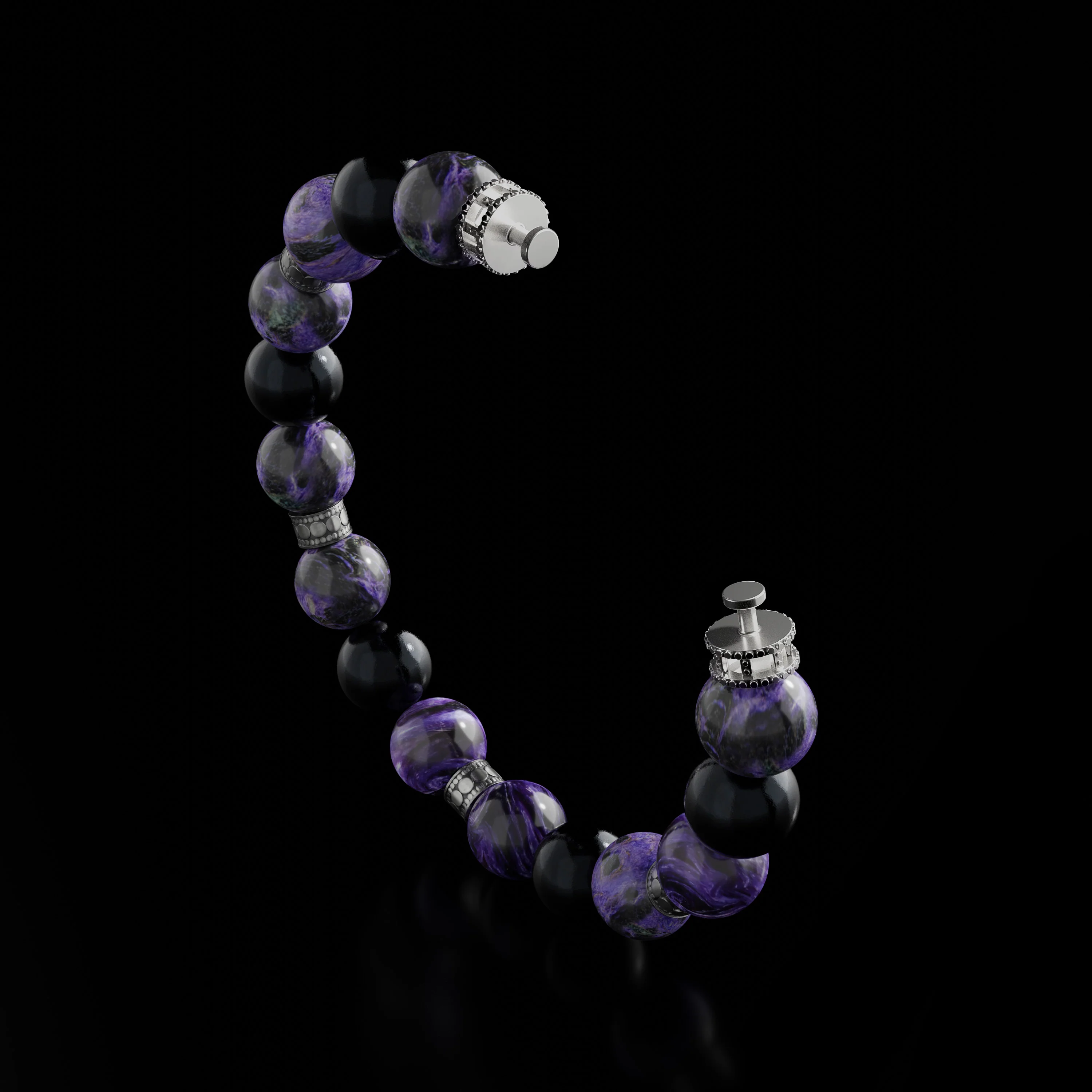 Sterling Silver Beaded Bracelet (Chain Only, without charm) - Image 10