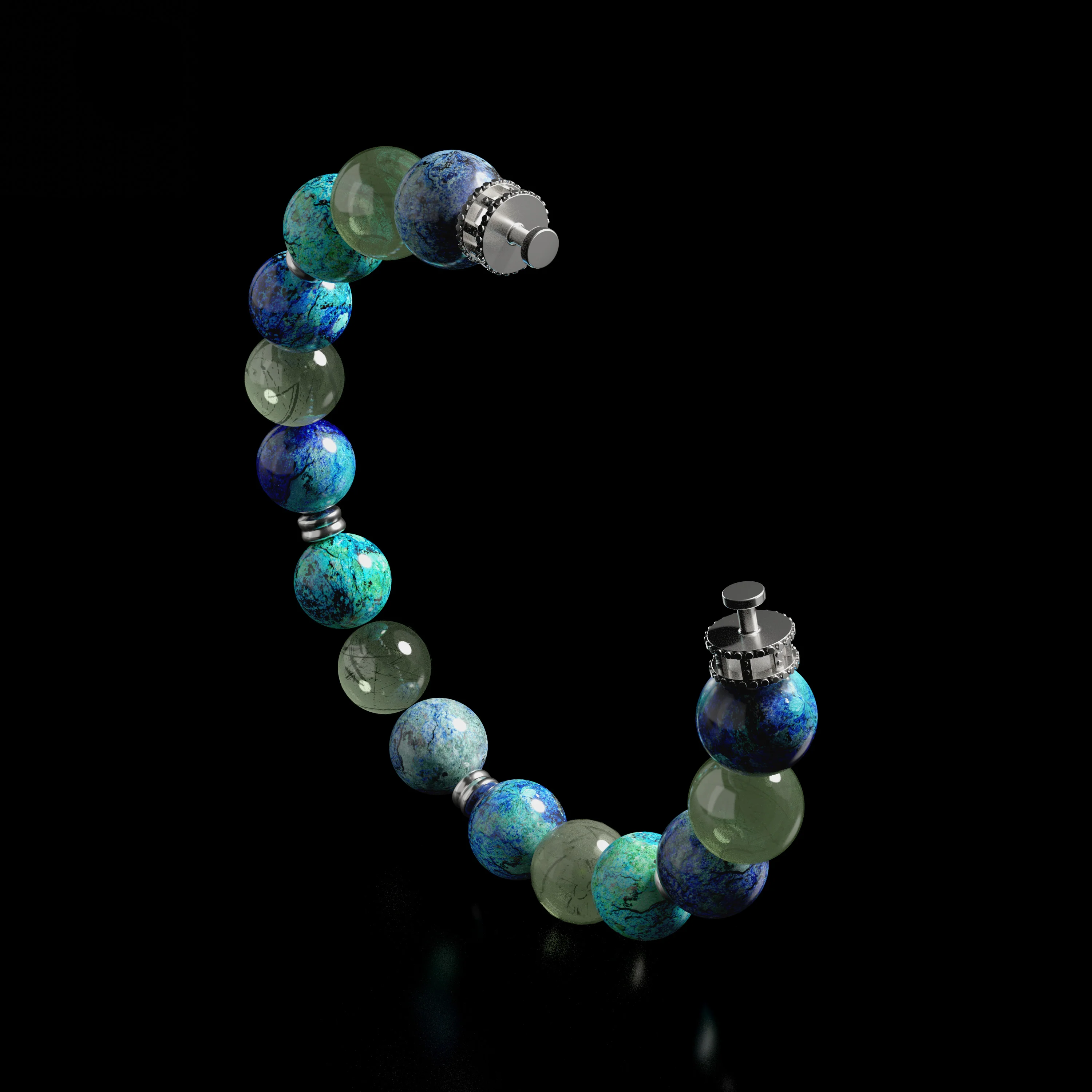 Steel Beaded Bracelet (Chain Only, without charm) - Image 2