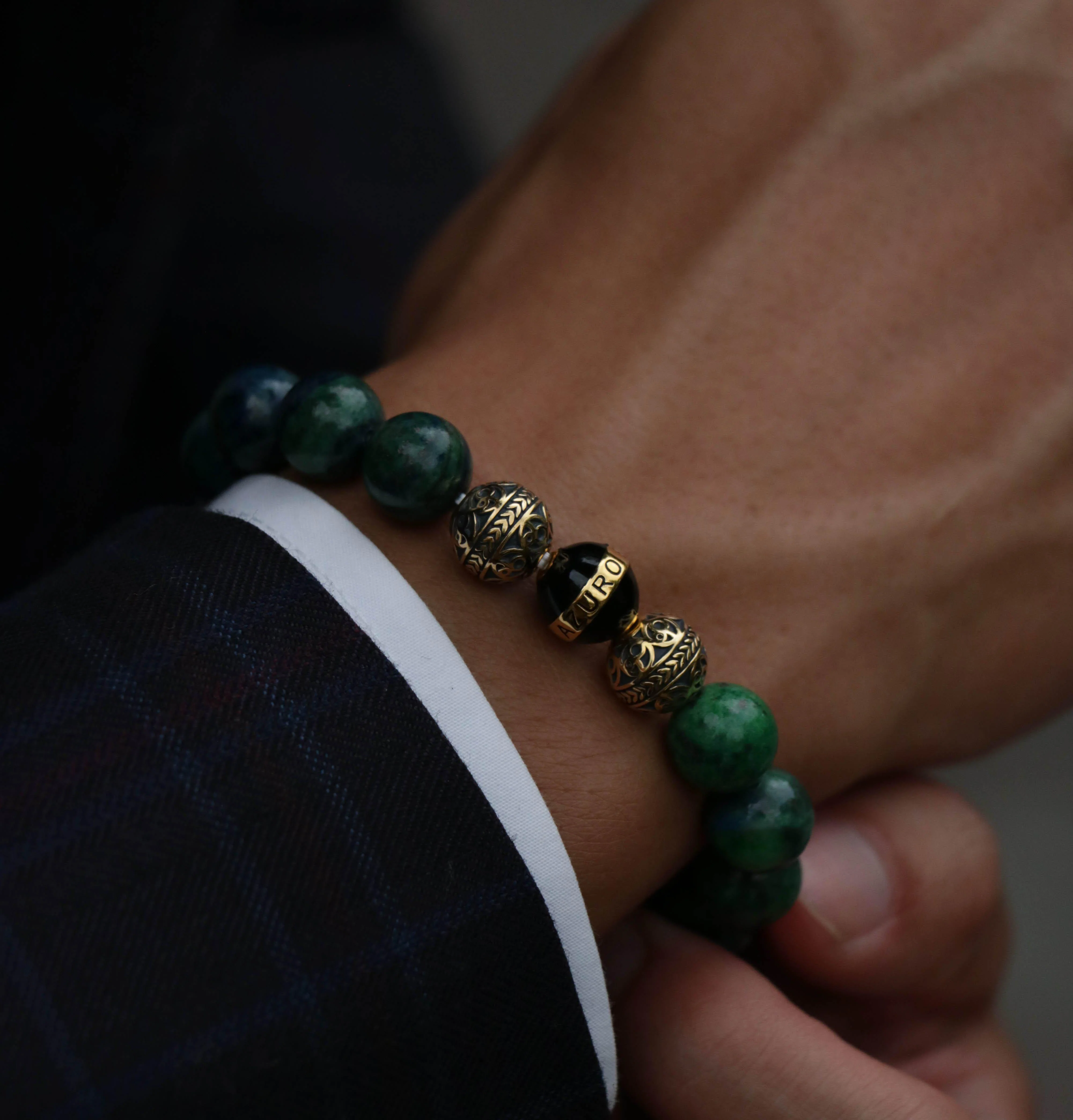 Gold Enamel Black Azurite - Image 3