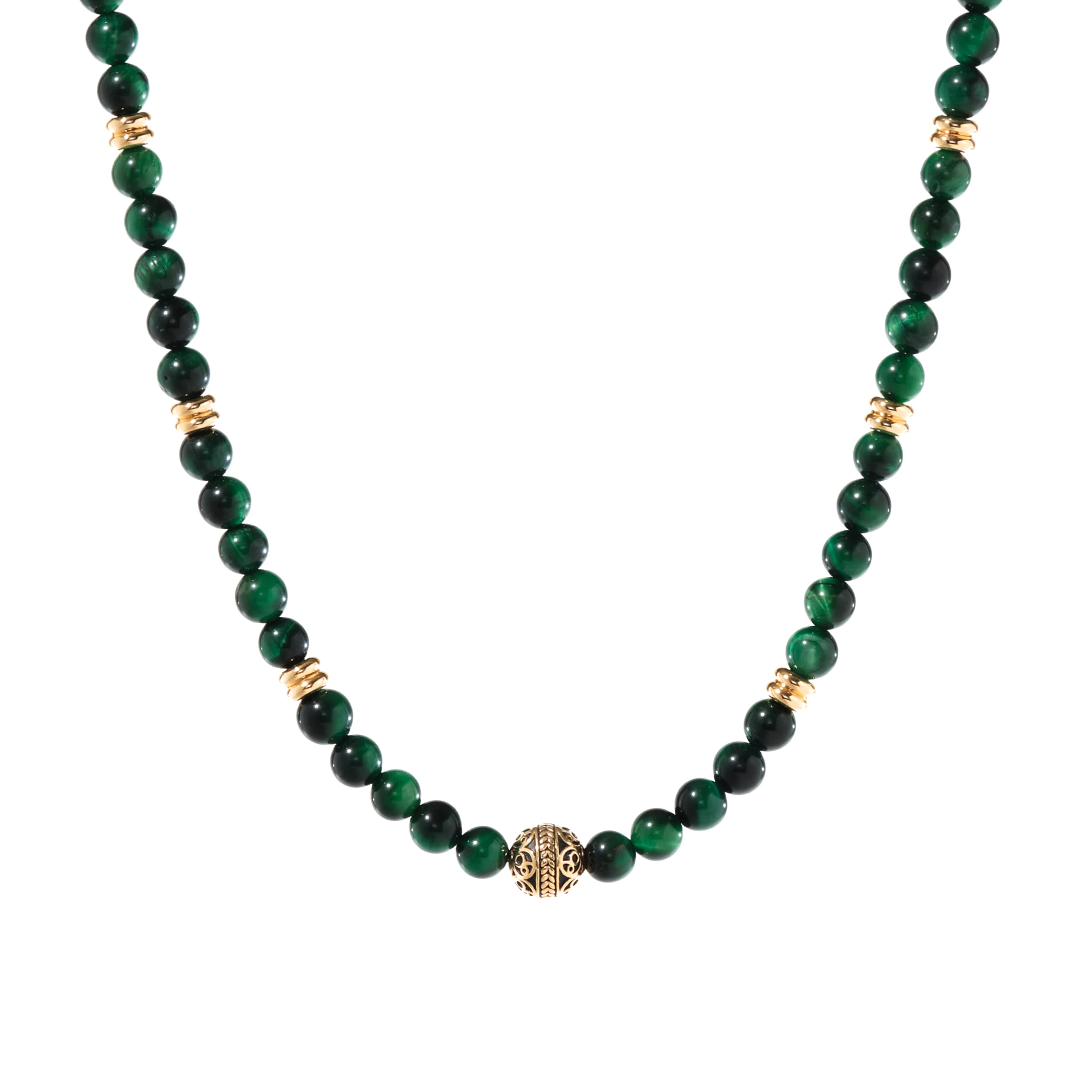 Green Tiger Eye Crystal Necklace - Image 5