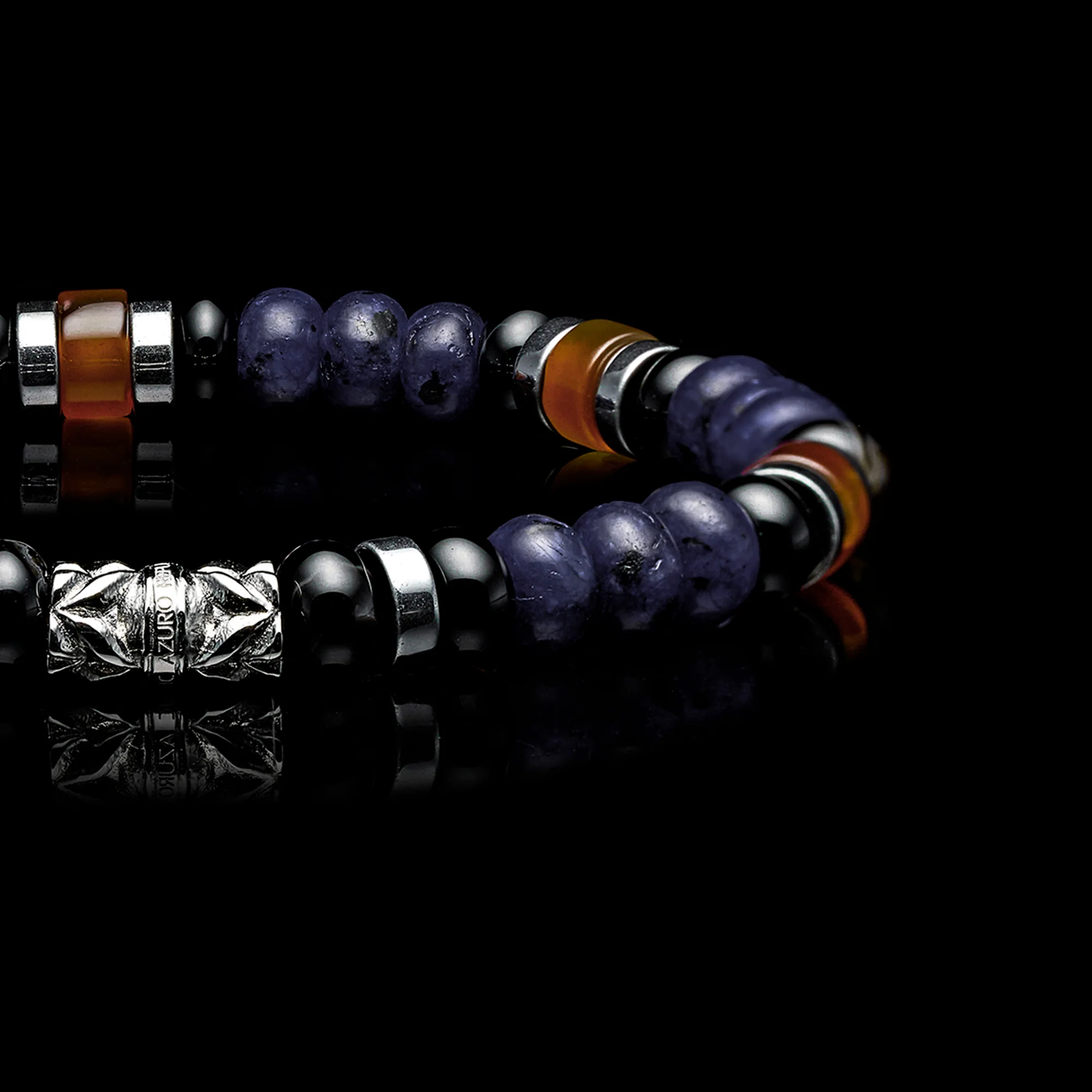 Kingfisher | Agate, Lapis Beaded Bracelet - Image 2