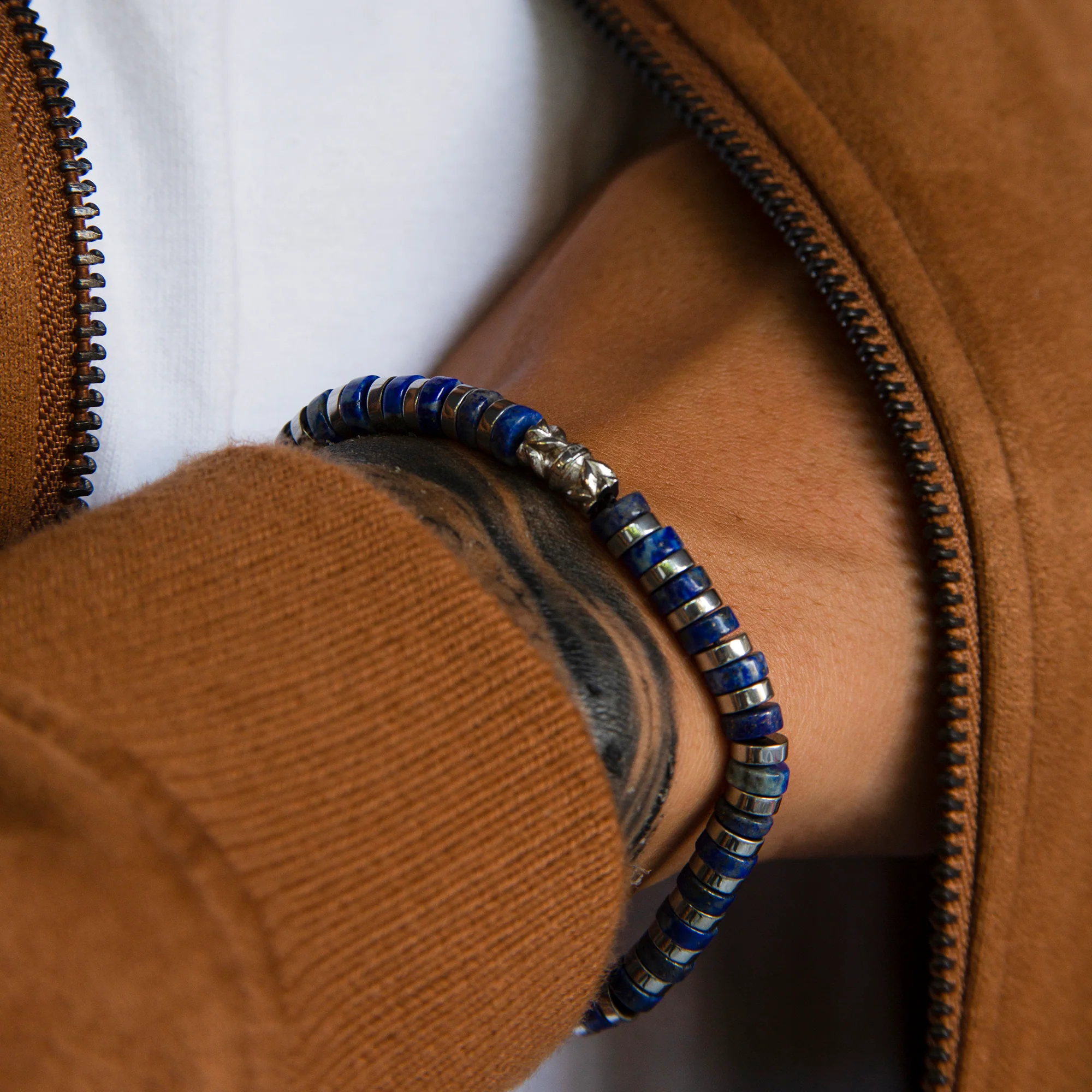 Pacific | Lapis Lazuli Beaded Bracelet - Image 3
