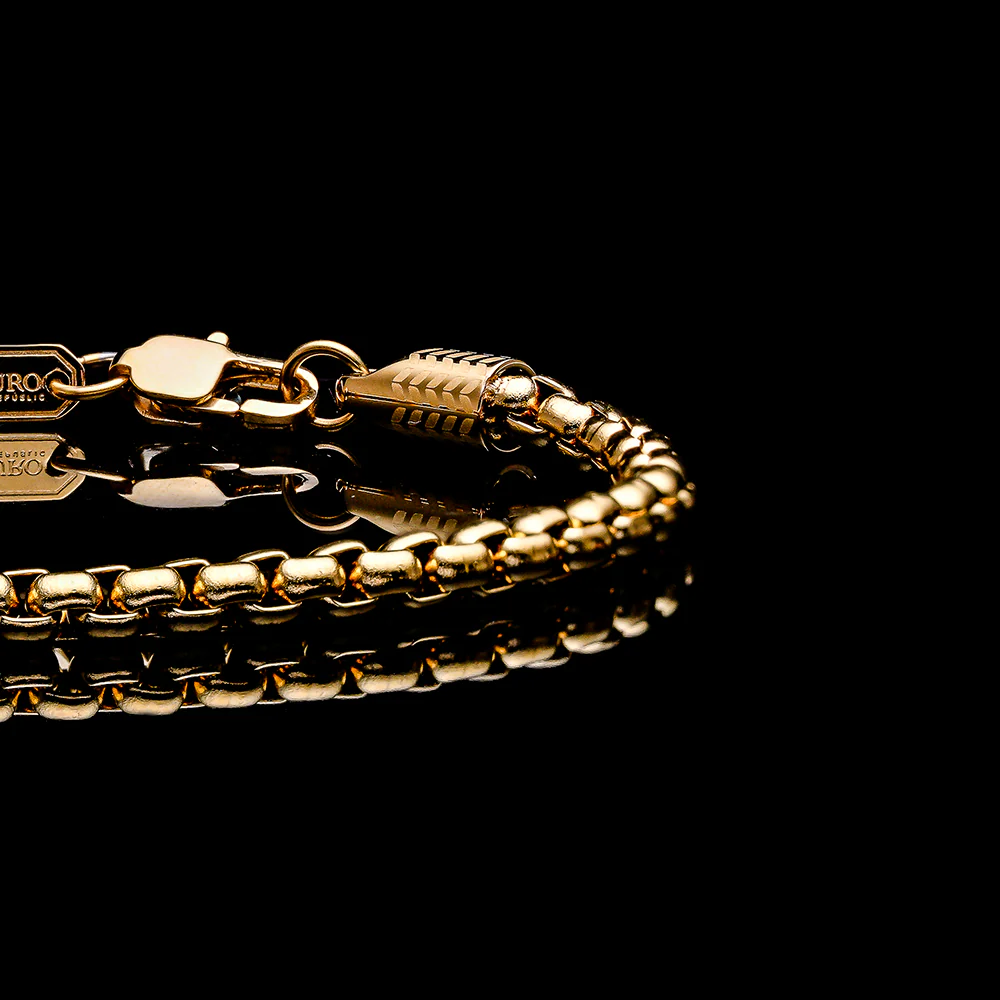 Laurel Box Chain Bracelet | Gold Color - Image 2