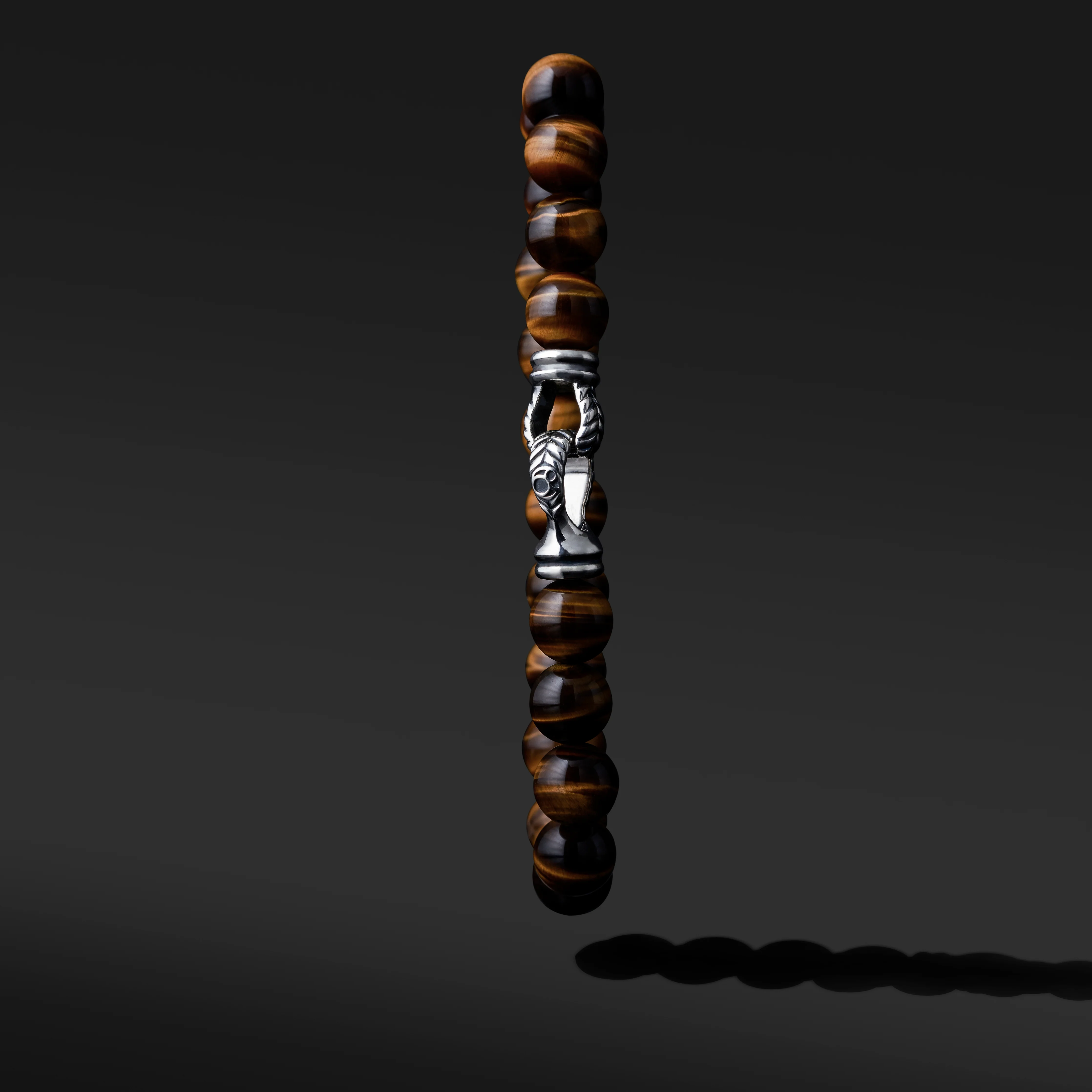 Laurel Silver Tiger Eye Beaded Bracelet - Image 2