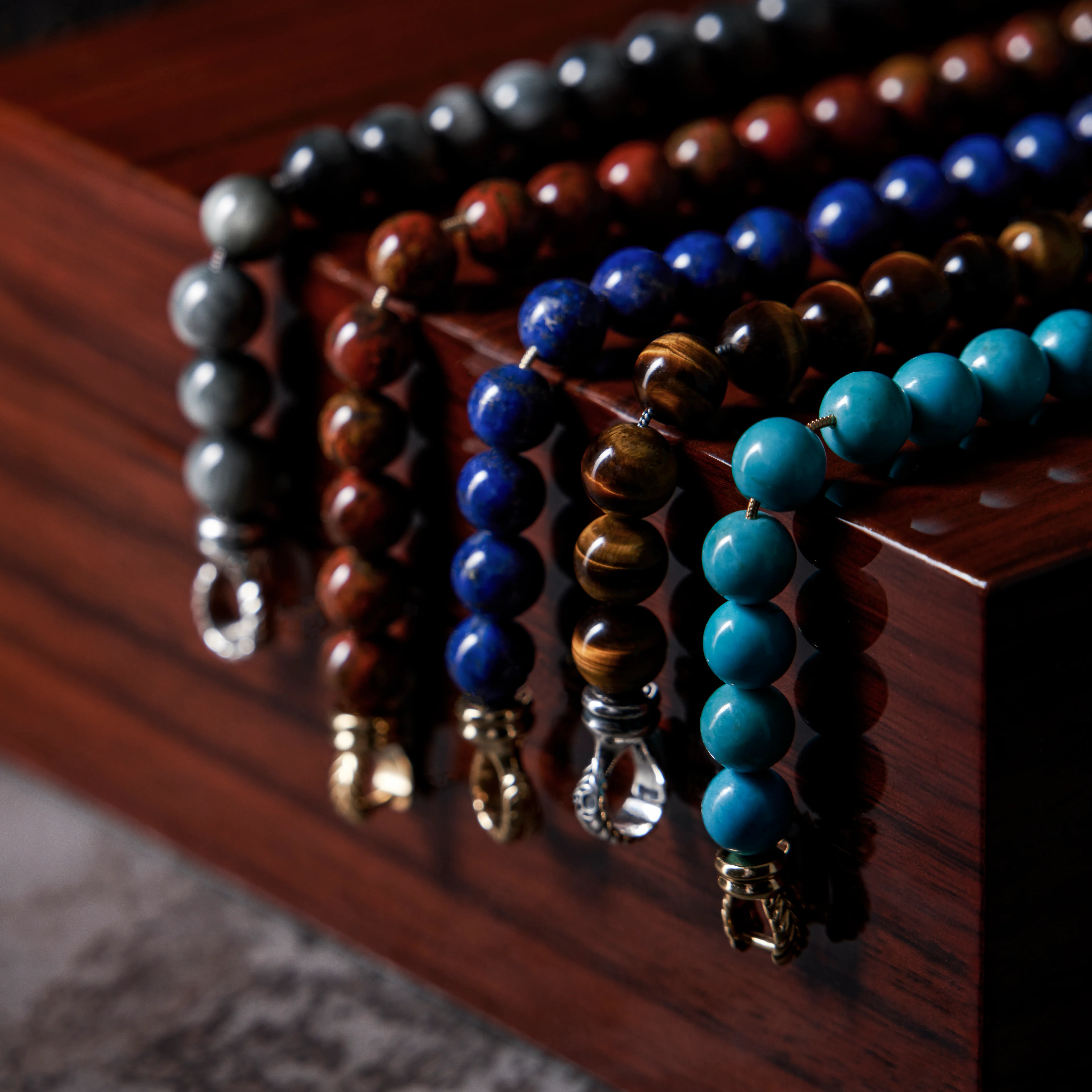 Laurel Silver Turquoise Beaded Bracelet - Image 4