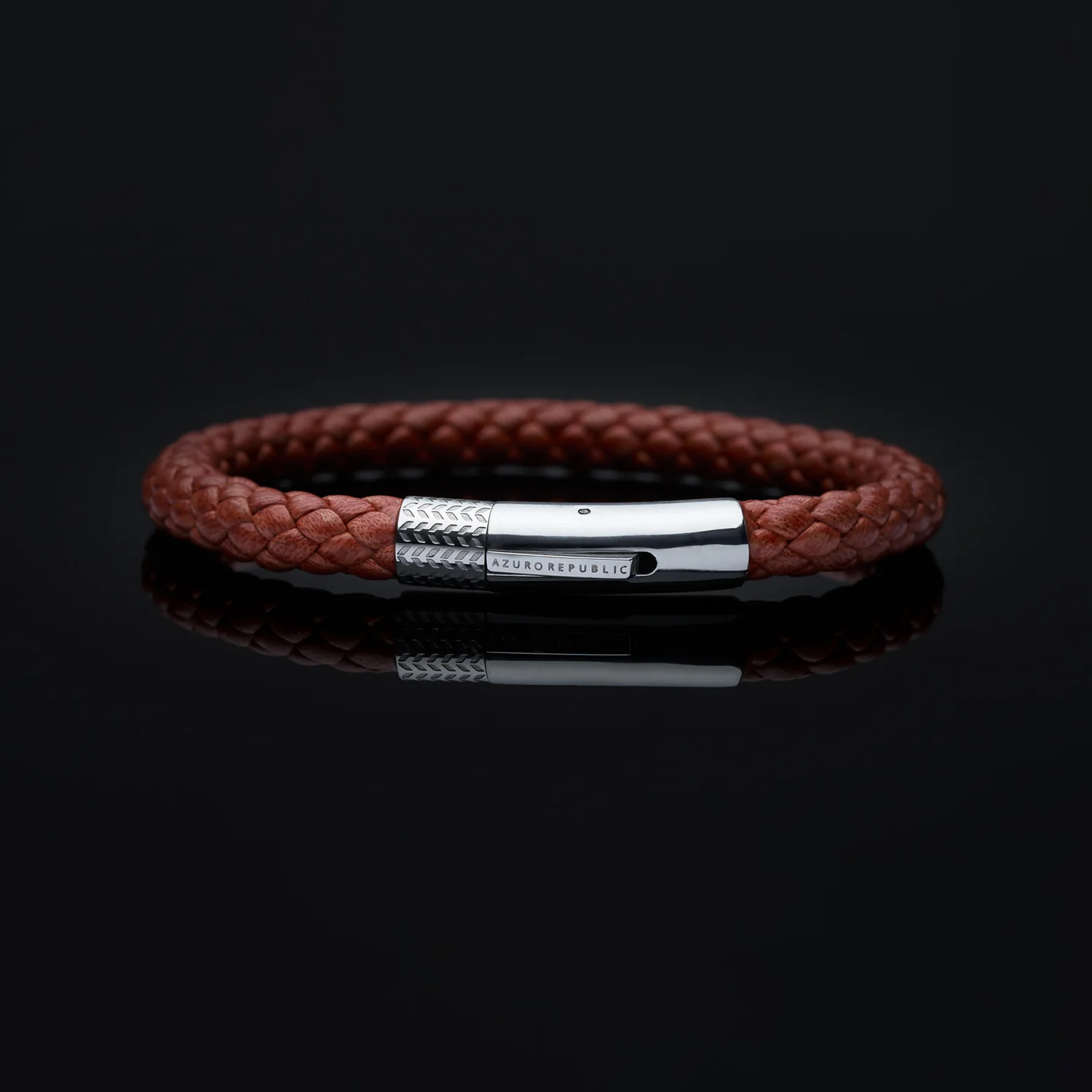 Orange Leather Bracelet