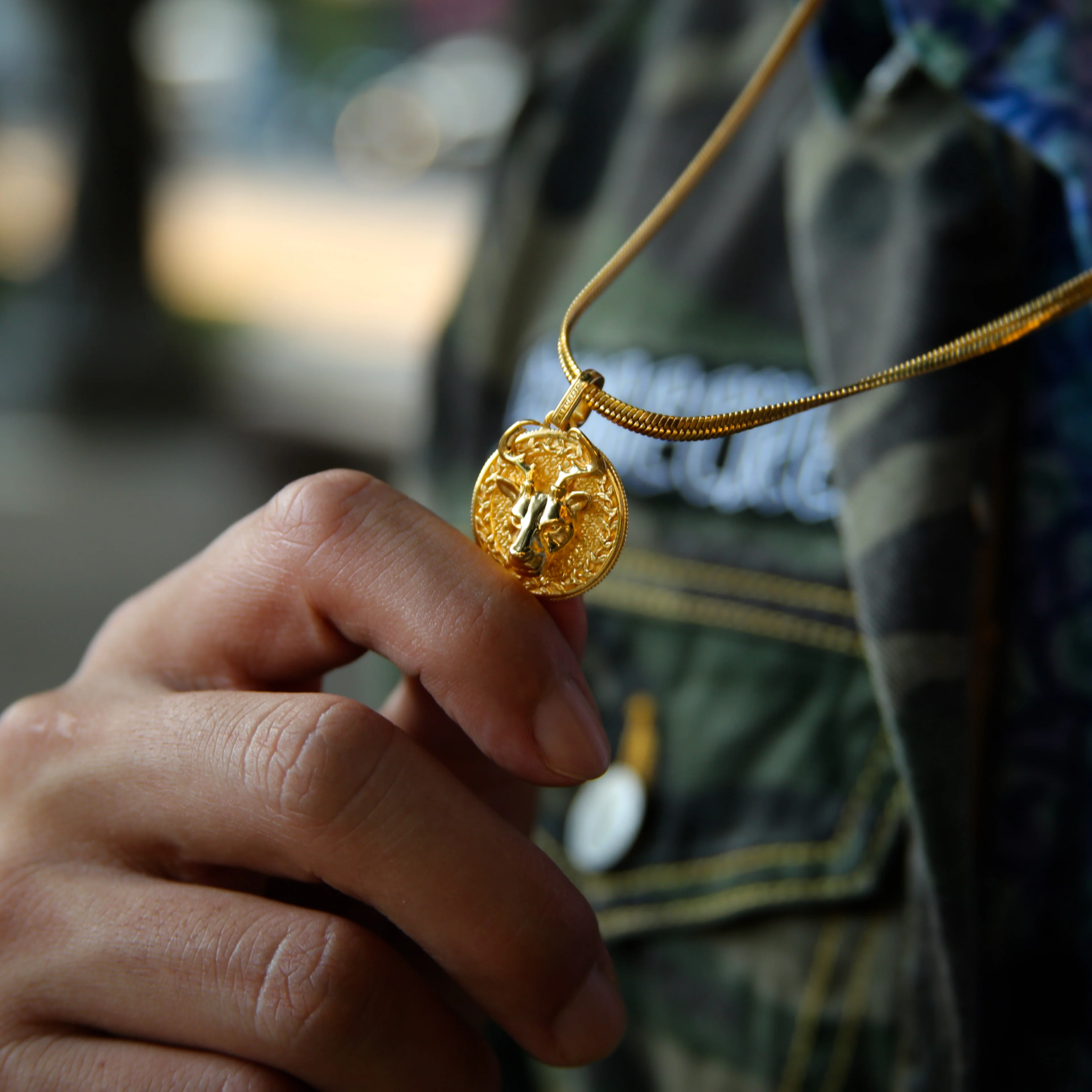 Deer Gold Pendant Necklace - Image 7