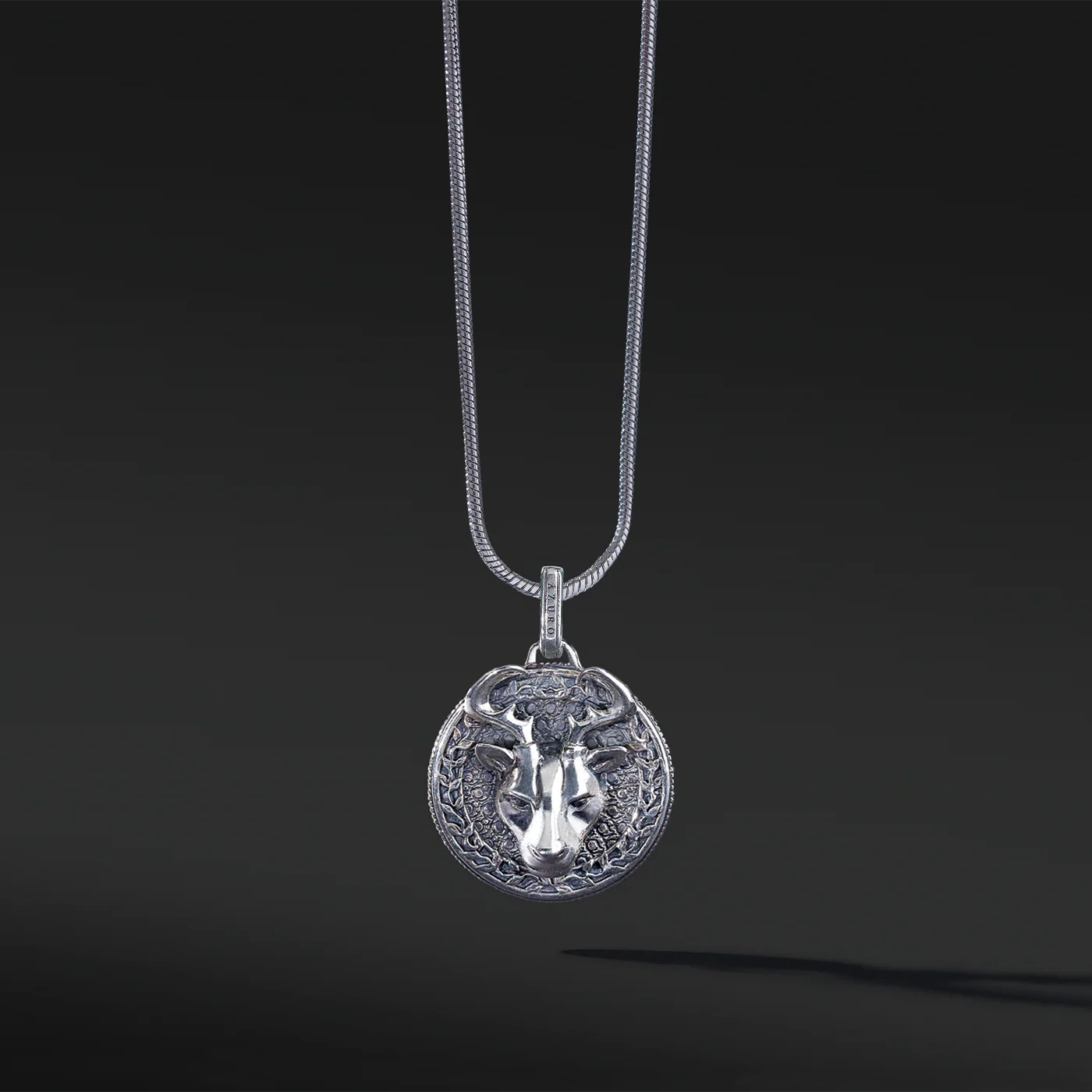 Deer Silver Pendant Necklace | 925 Silver Pendant For Men - Image 2
