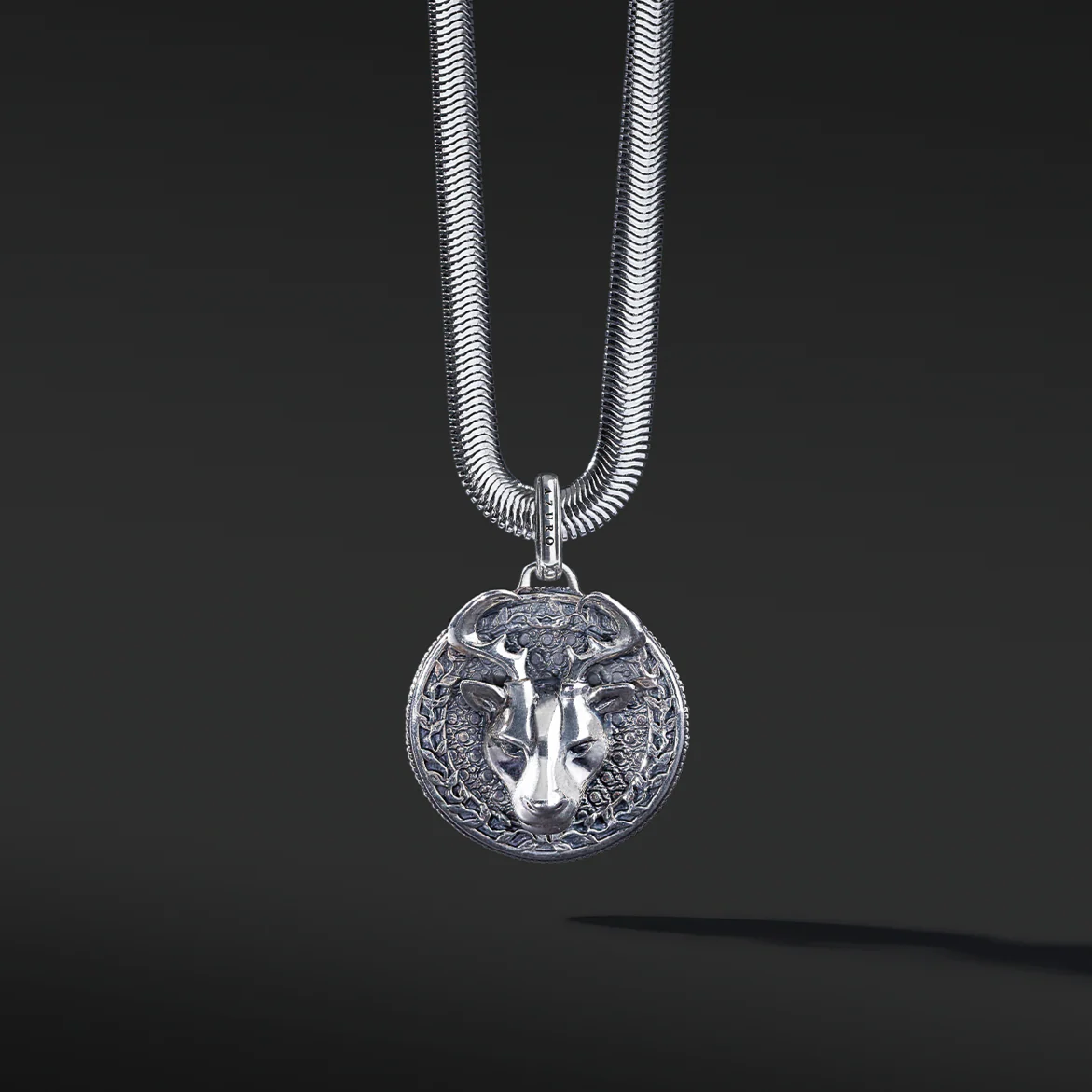 Deer Silver Pendant Necklace | 925 Silver Pendant For Men - Image 3