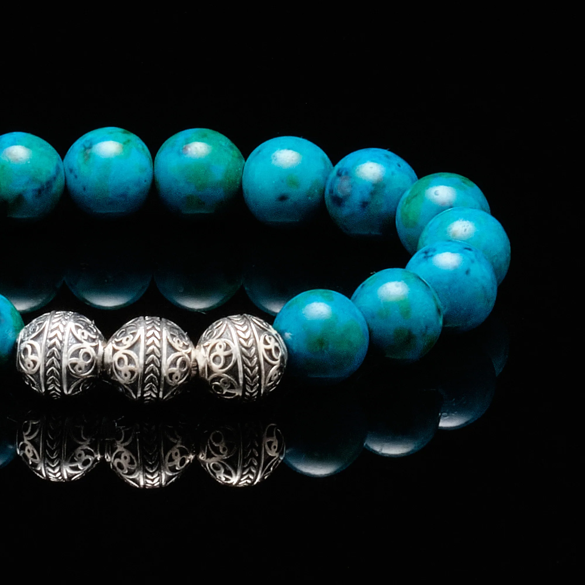 Classic Silver Turquoise Bracelet - Image 2