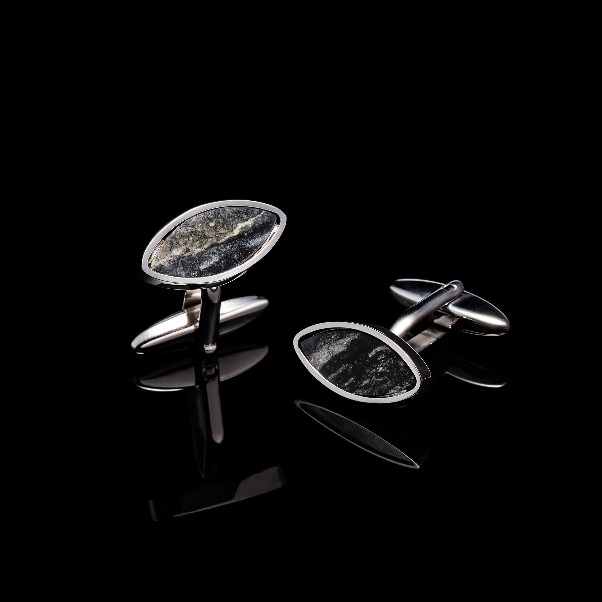 Silver Snowflake Eye Cufflinks