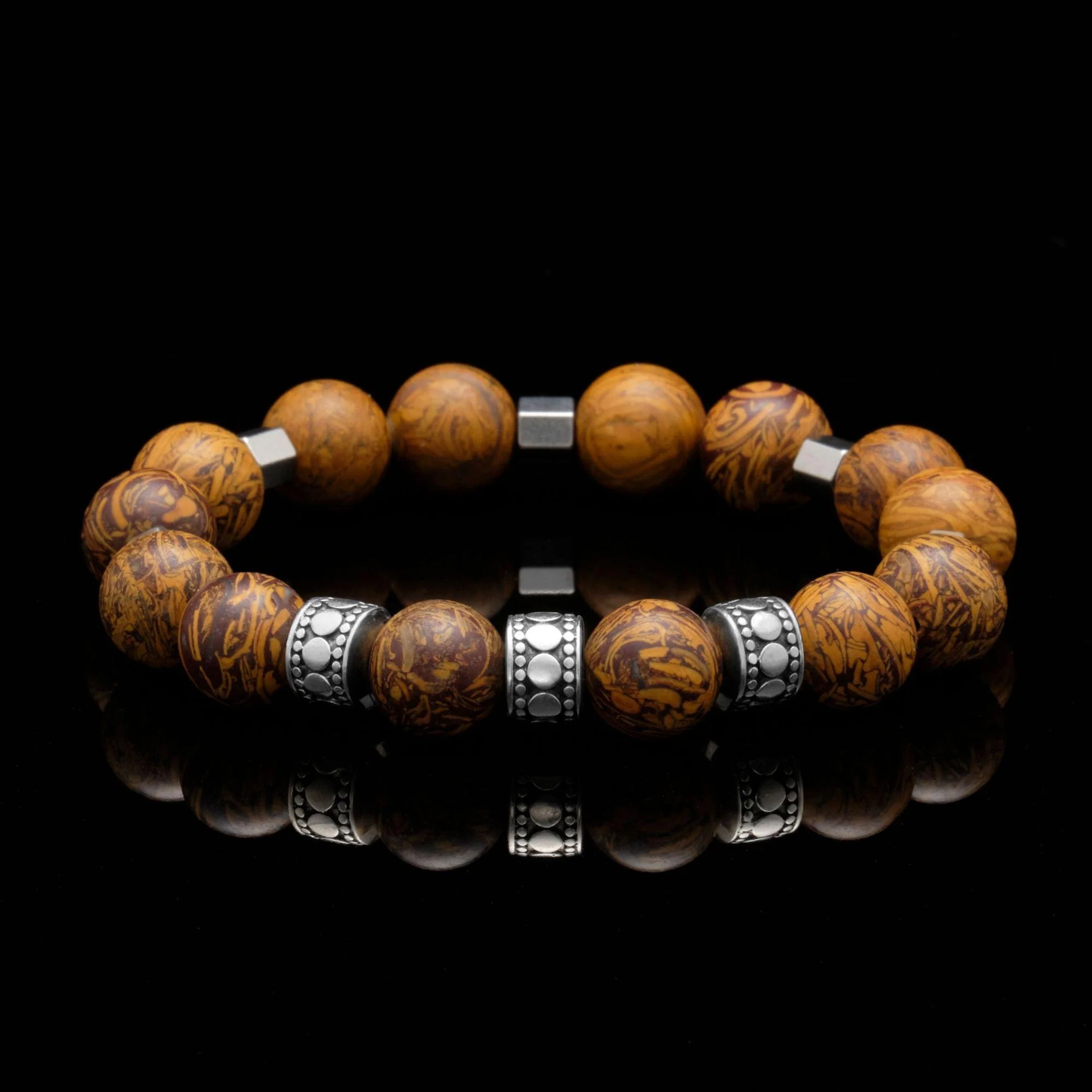 Silver Spacer Sacral Chakra Bracelet