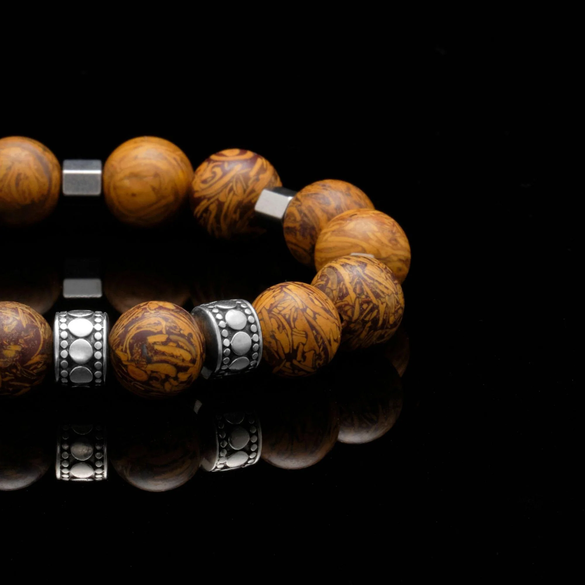 Silver Spacer Sacral Chakra Bracelet - Image 2