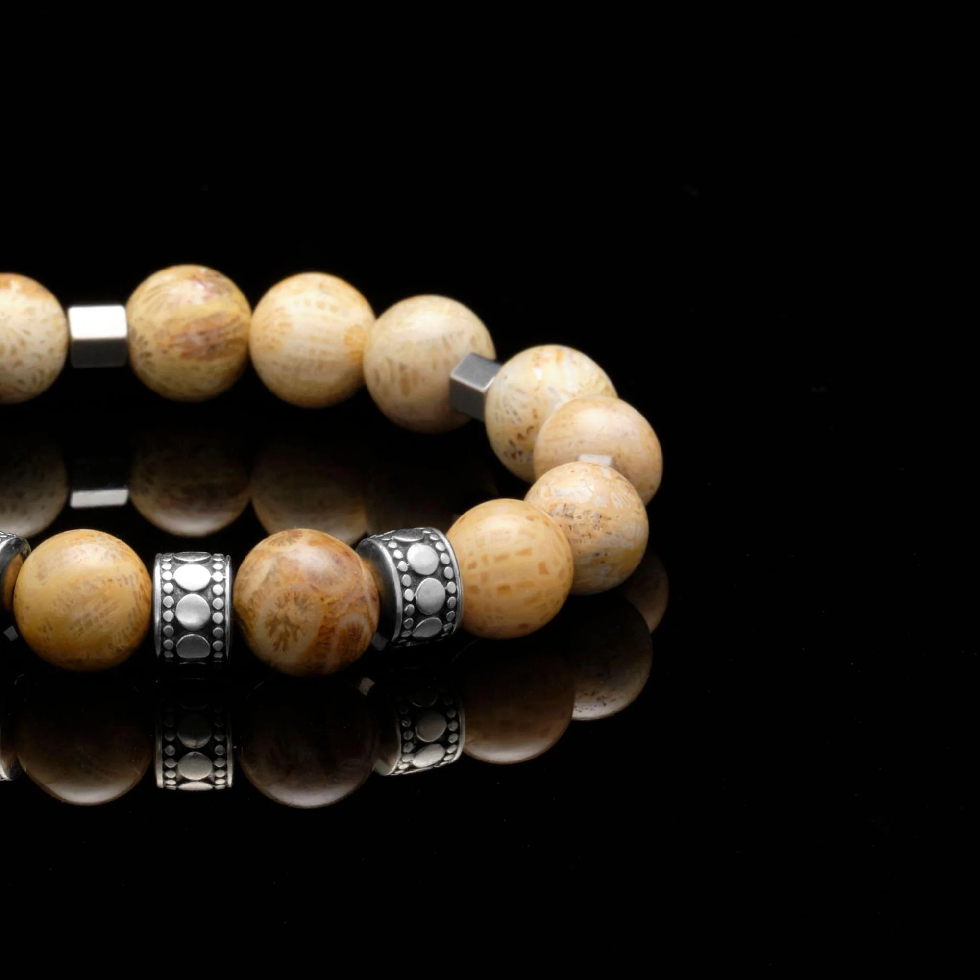 Silver Spacer Solar Plexus Chakra Bracelet - Image 2