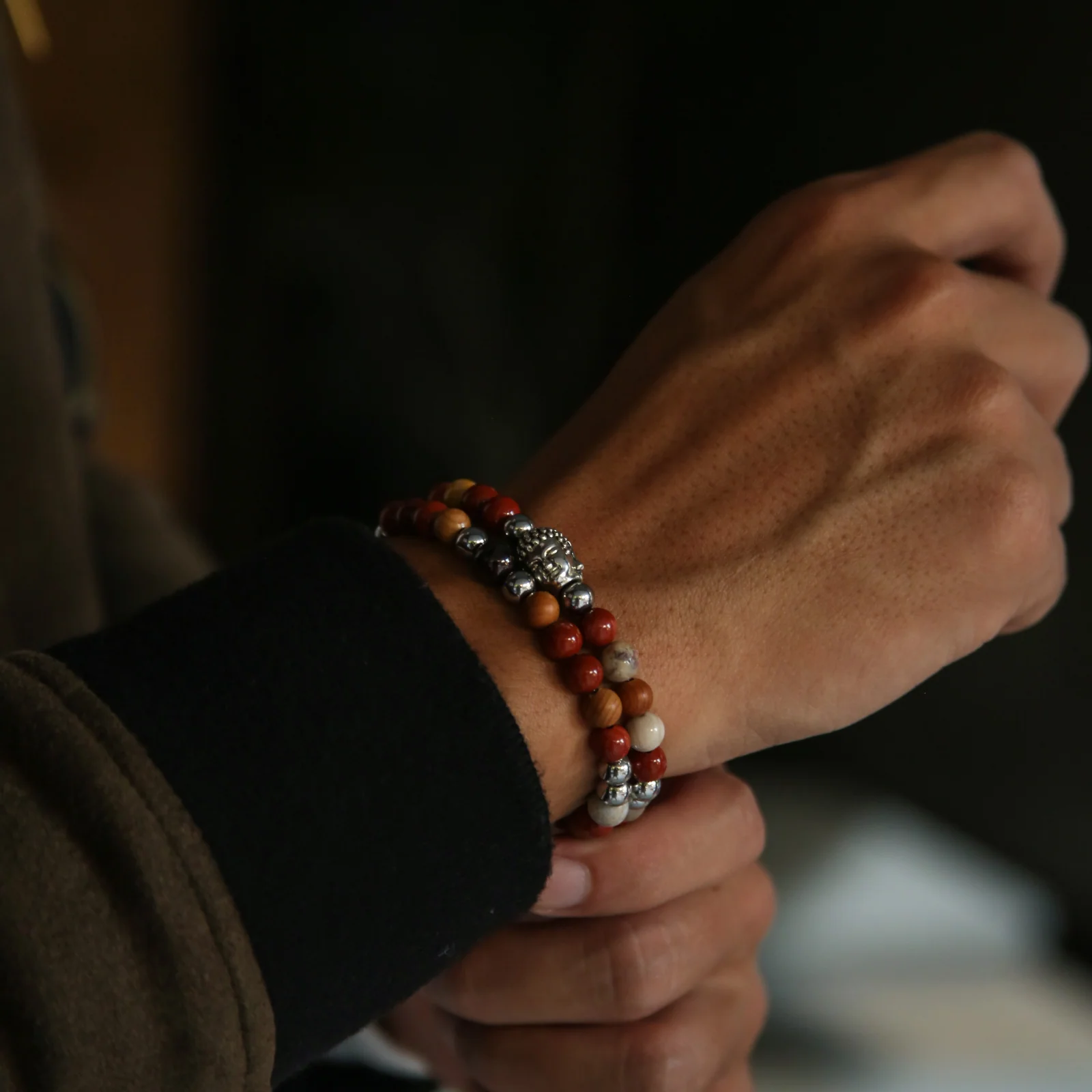 Silver Wrap Buddha Bracelet - Image 2