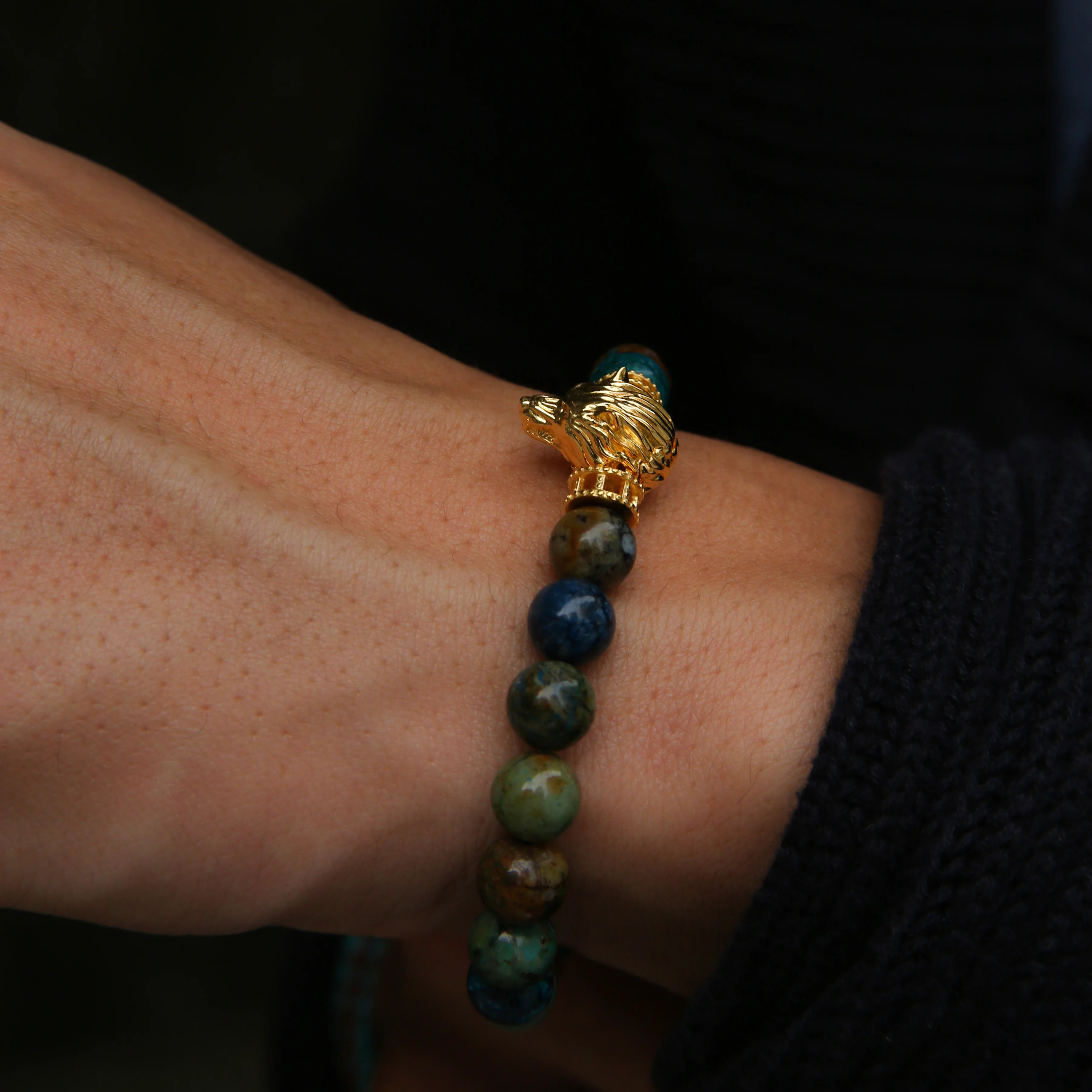 The Forest Wolf | Azurite Wolf Bracelet - Image 2