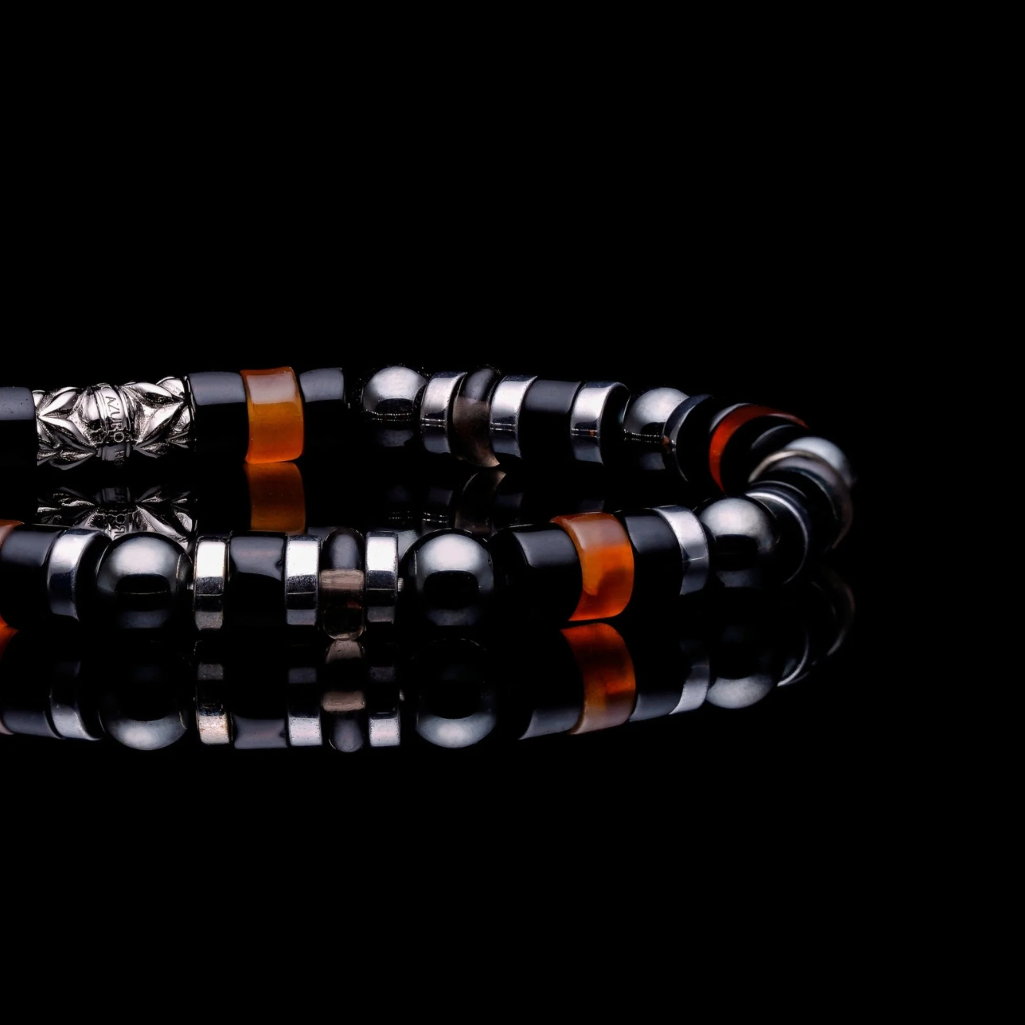 The Gladiator | Onyx, Hematite Beaded Bracelet - Image 2