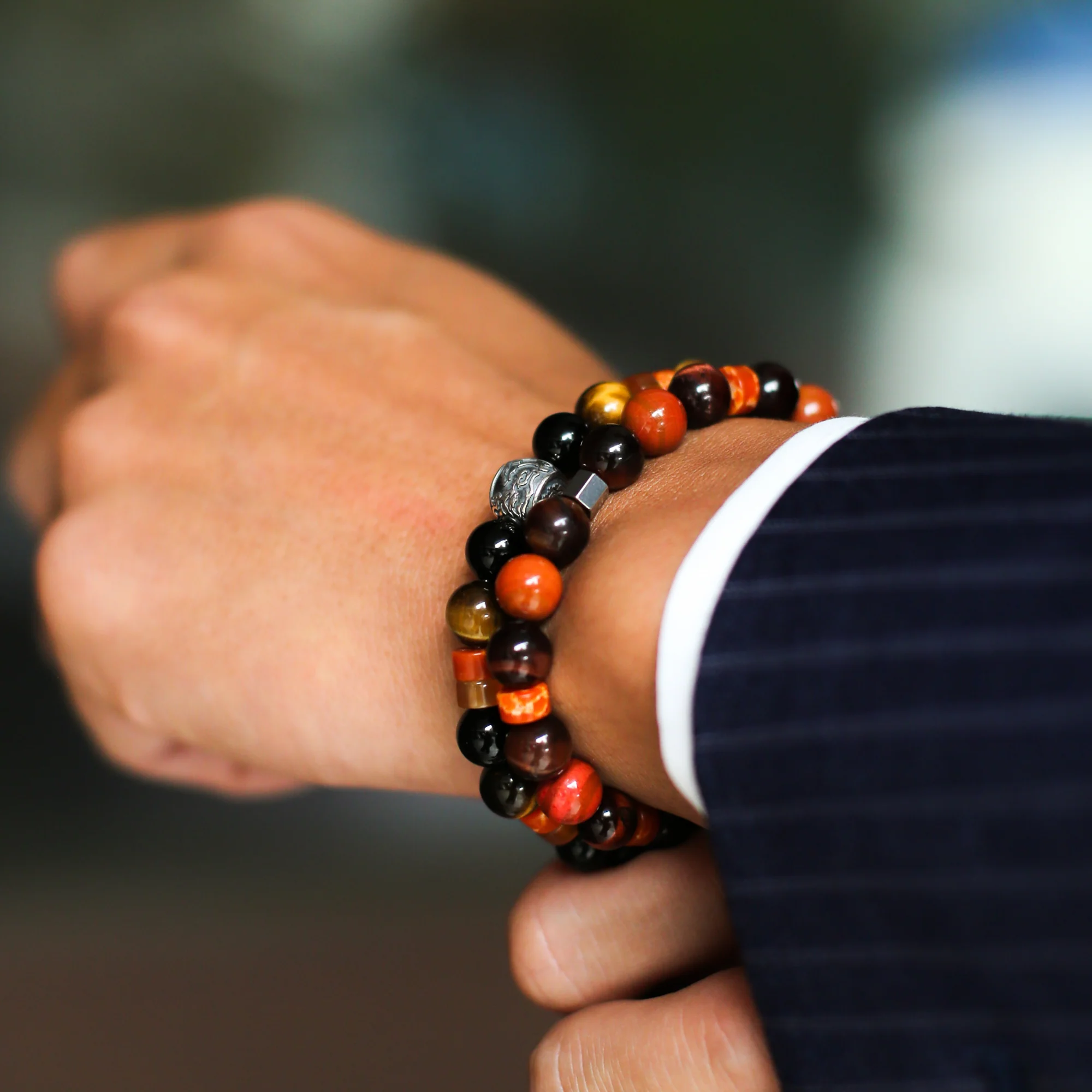 Turkey | Men Stack Beaded Bracelets | Men Beaded Bracelet - Image 3