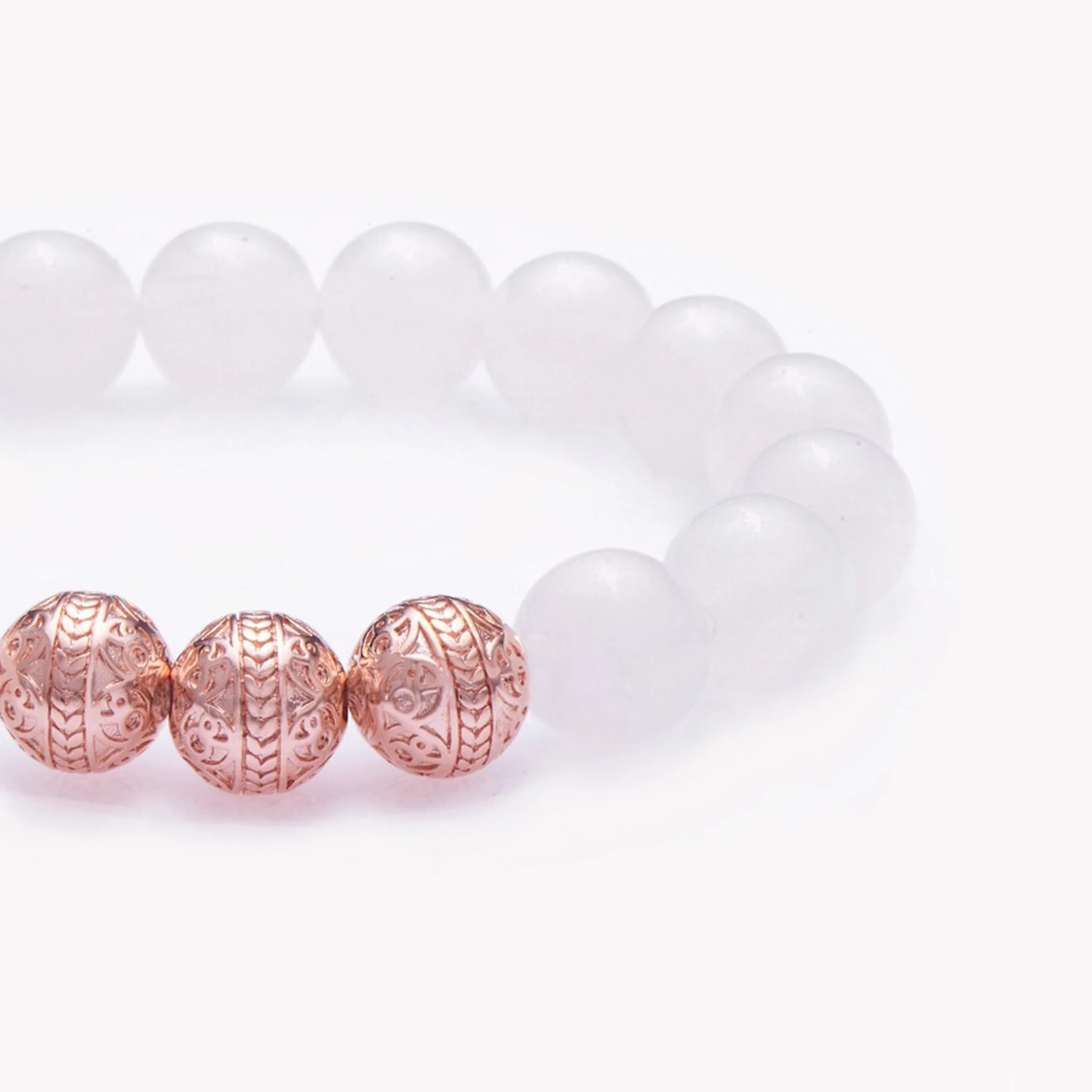 Rose Gold Classic White Jade - Image 2