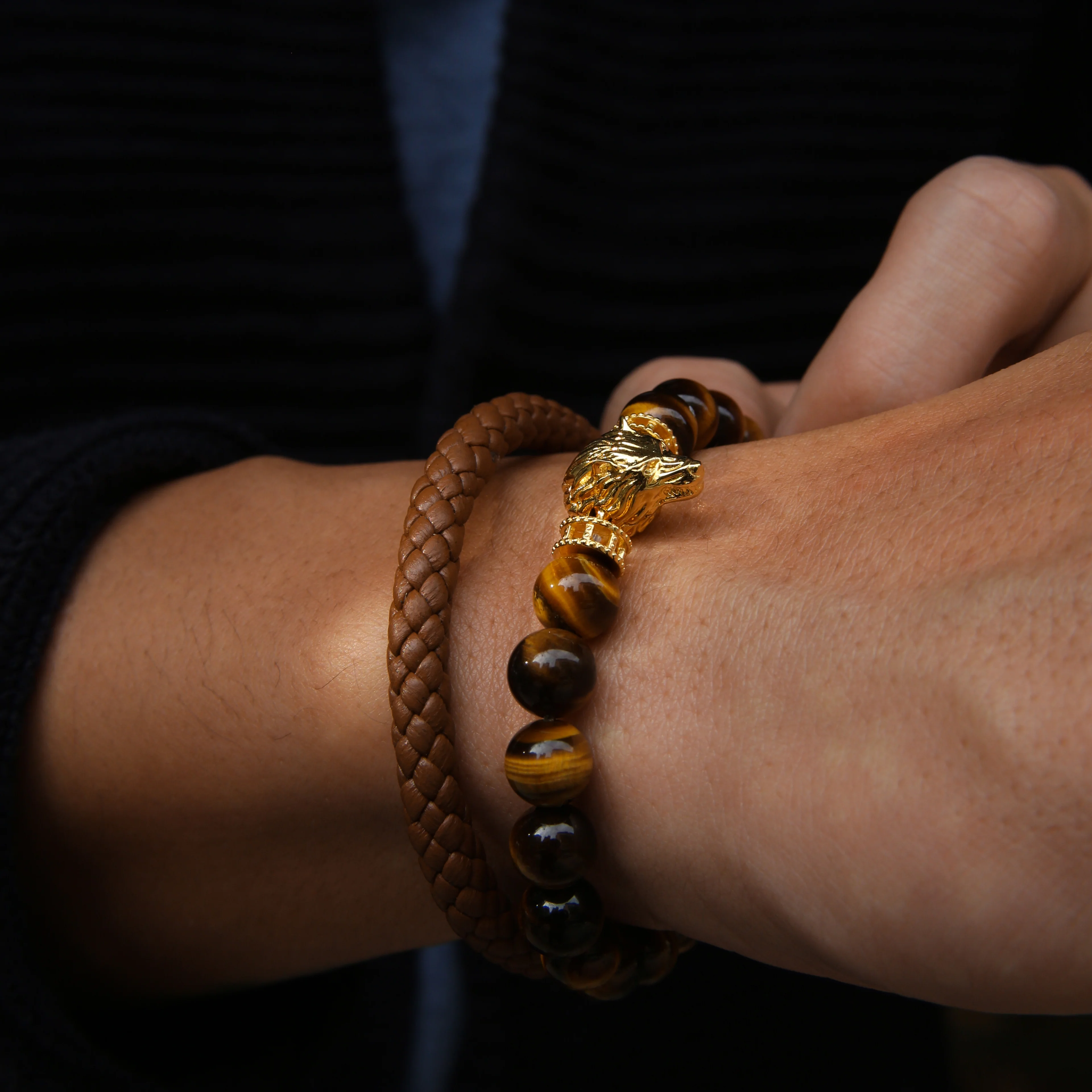 Wolf Bracelet In Tiger Eye - Image 2
